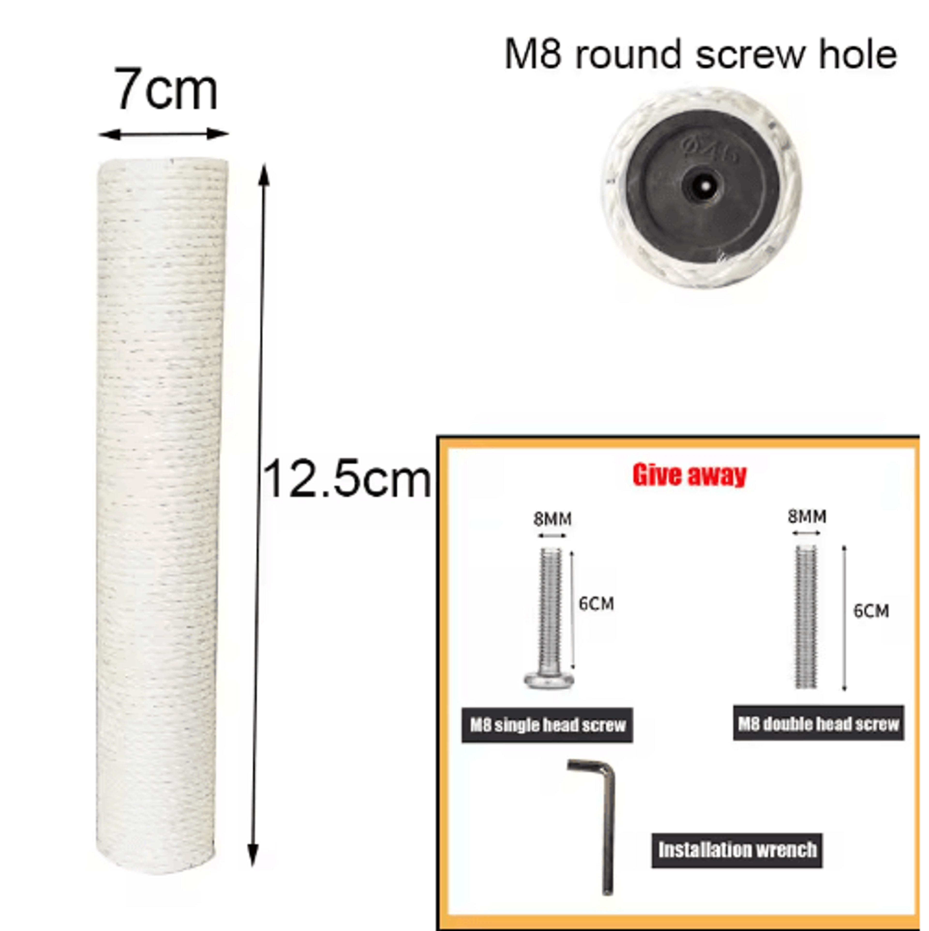 DIY PVC Cat Scratching Post Replacement With Natural Sisal Rope 13
