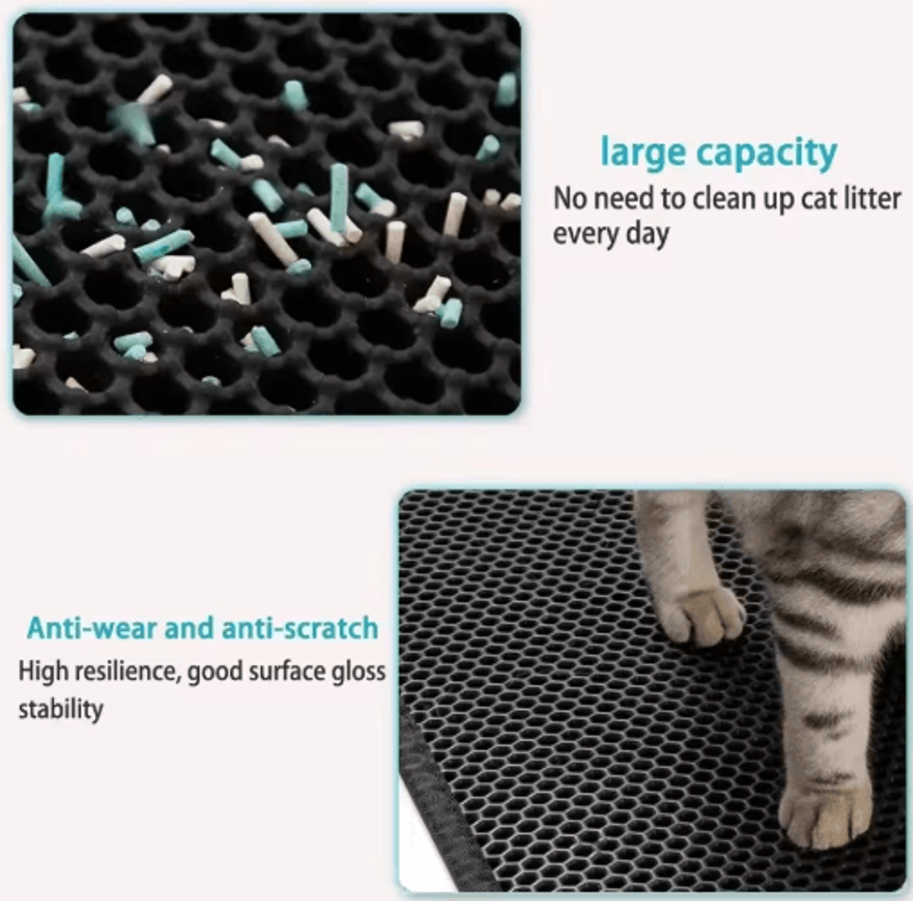 Waterproof DoubleLayer Cat Litter Mat For Cleaner Floors  Easy Litter Collection 8