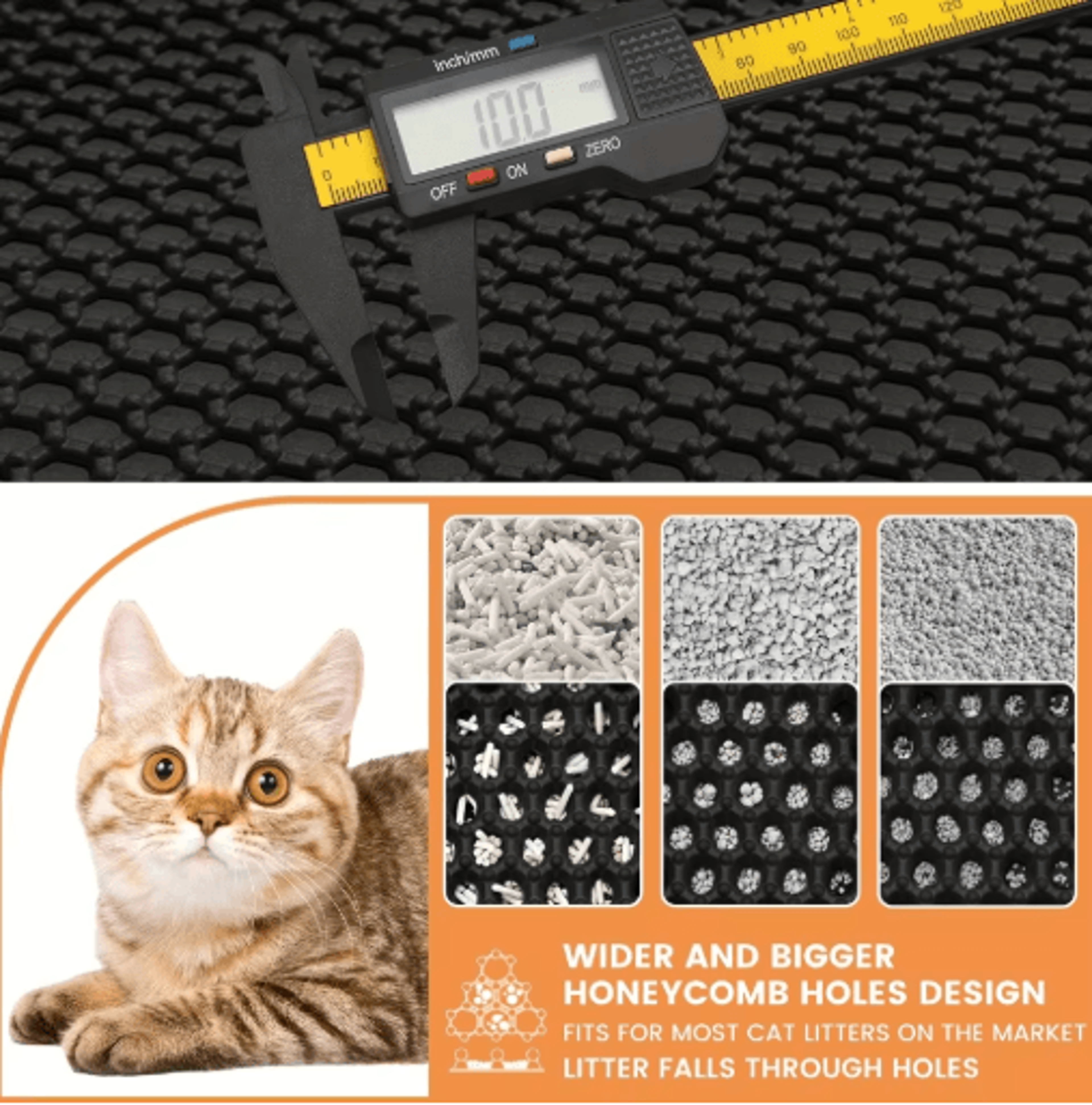 ExtraLarge DoubleLayer Cat Litter Mat With Waterproof Floor Protection 7