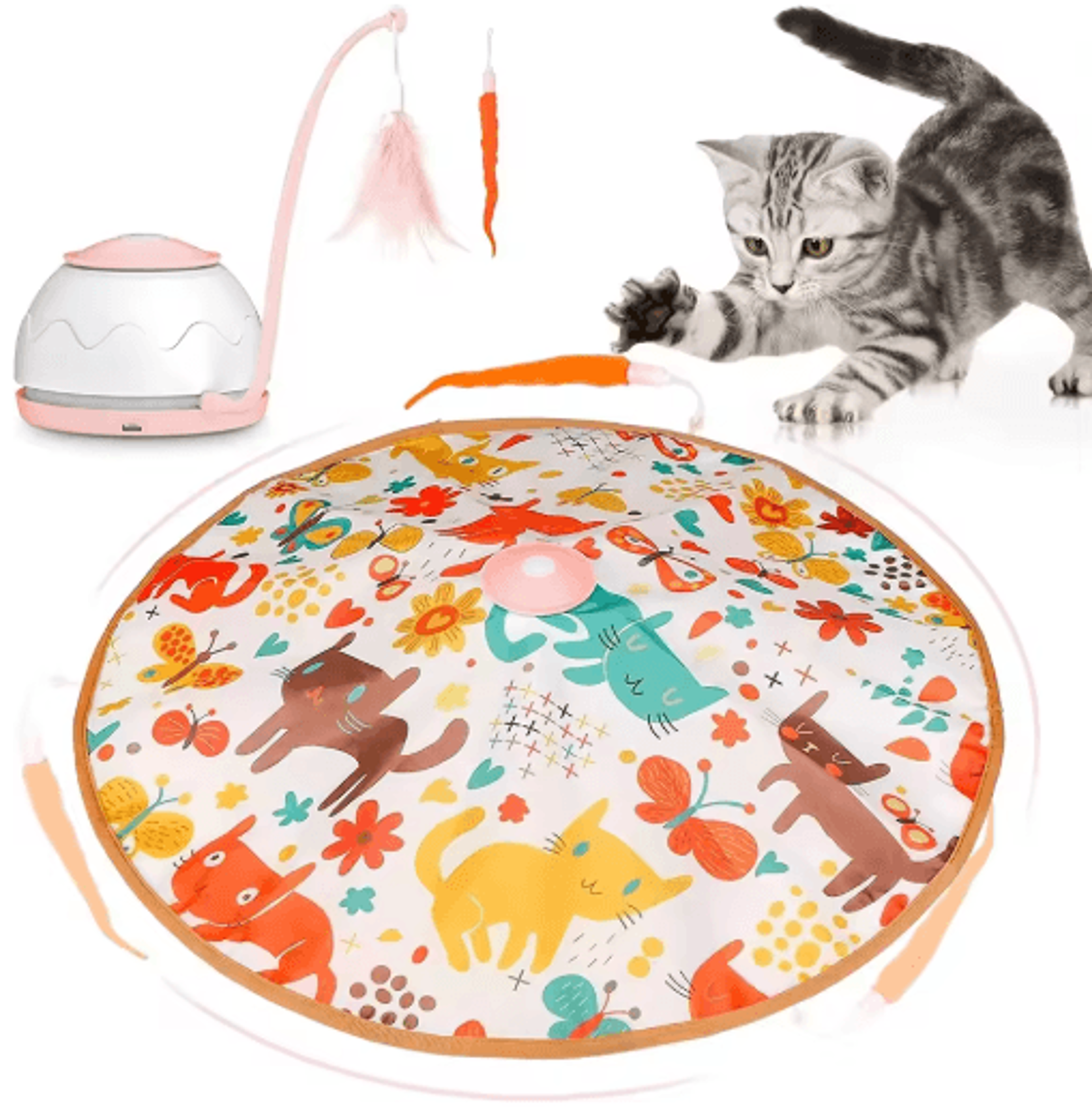 Automatic Interactive Cat Wand Toy  MotionActivated Feather Exercise Toy 3