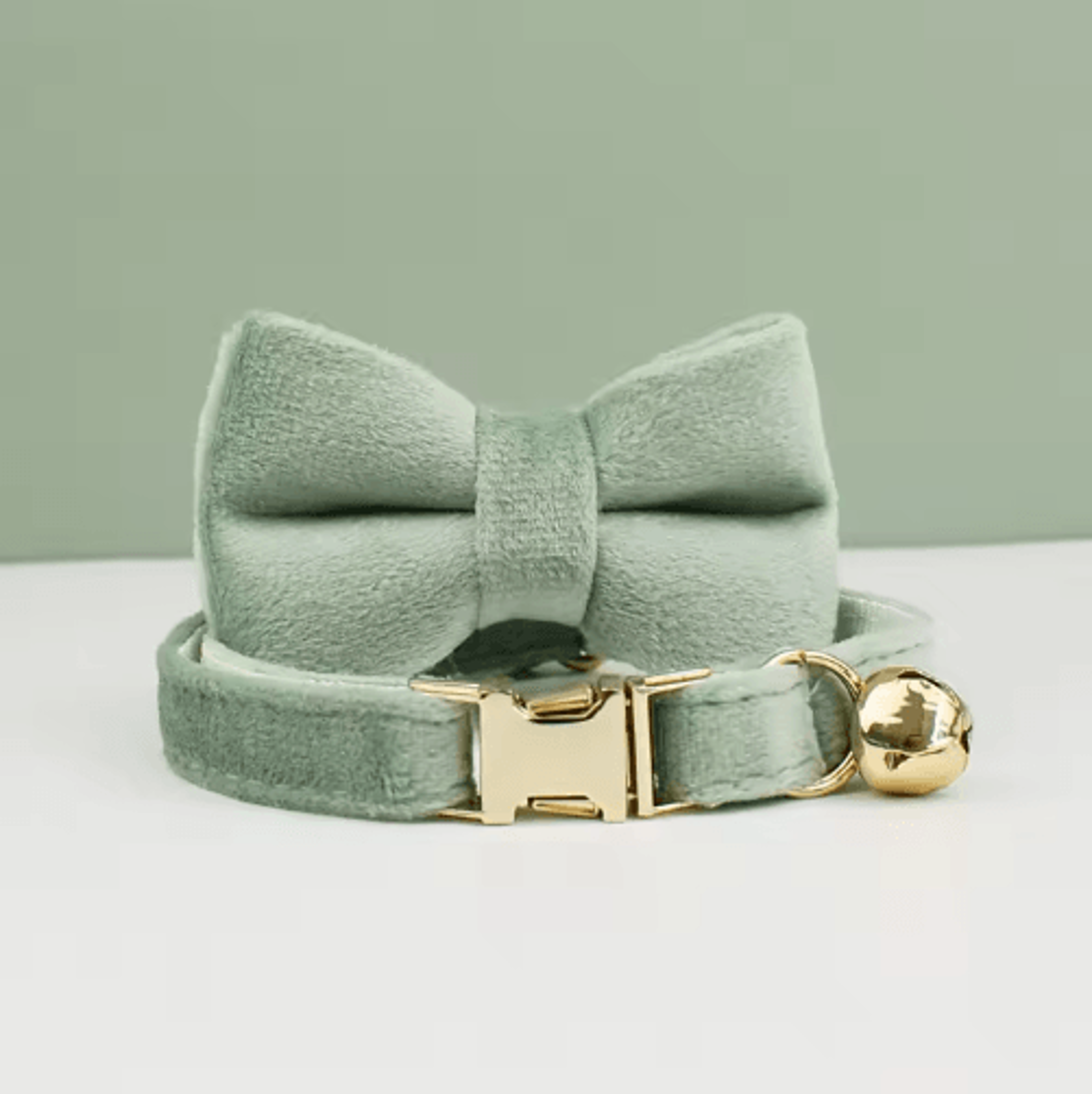 Personalized Velvet Cat Collar With Bow  Bell  Elegant Adjustable Pet Collar 1