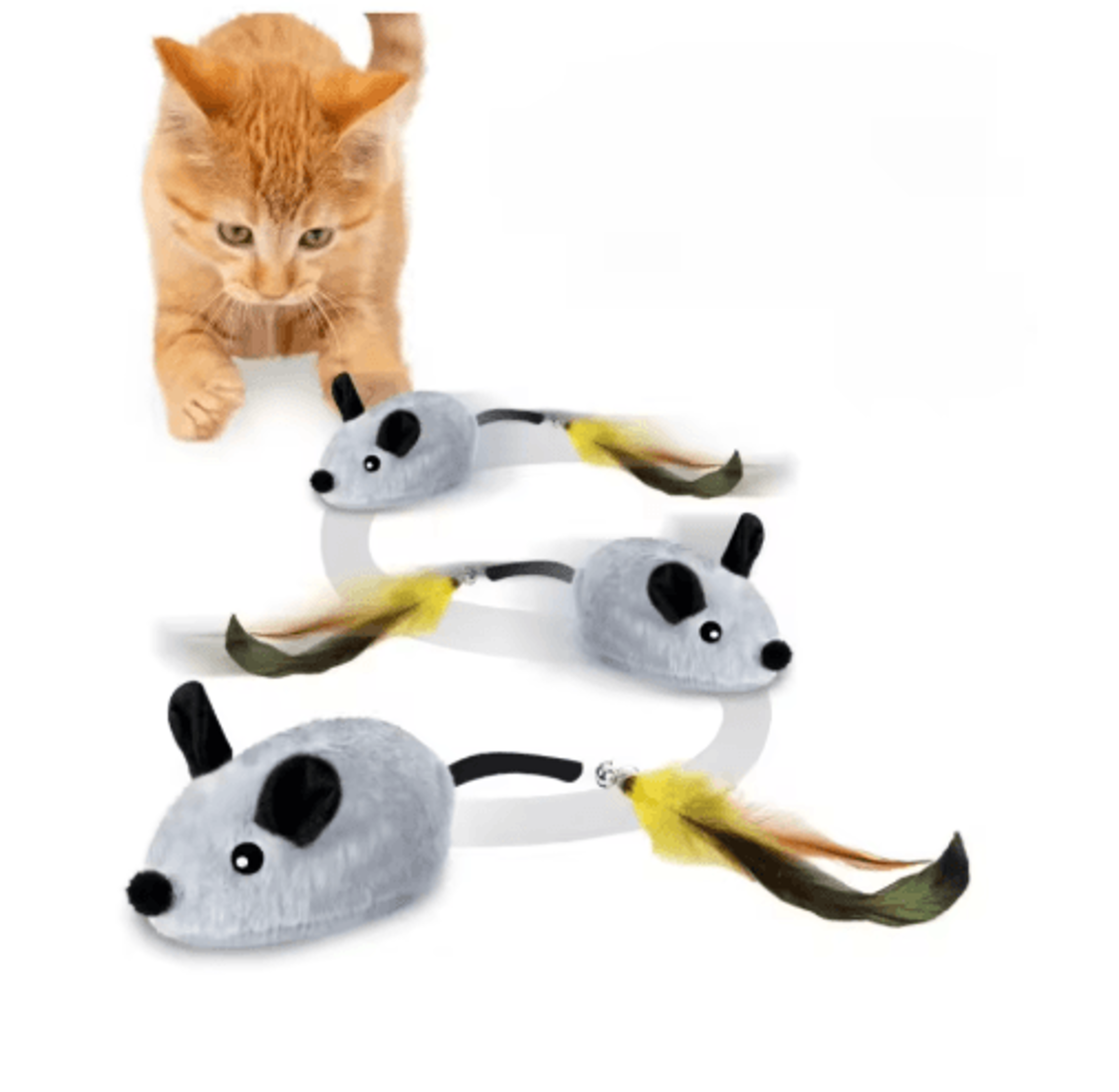 Automatic Moving Mouse Cat Toy USB Rechargeable Interactive Squeaky Plush Toy 7