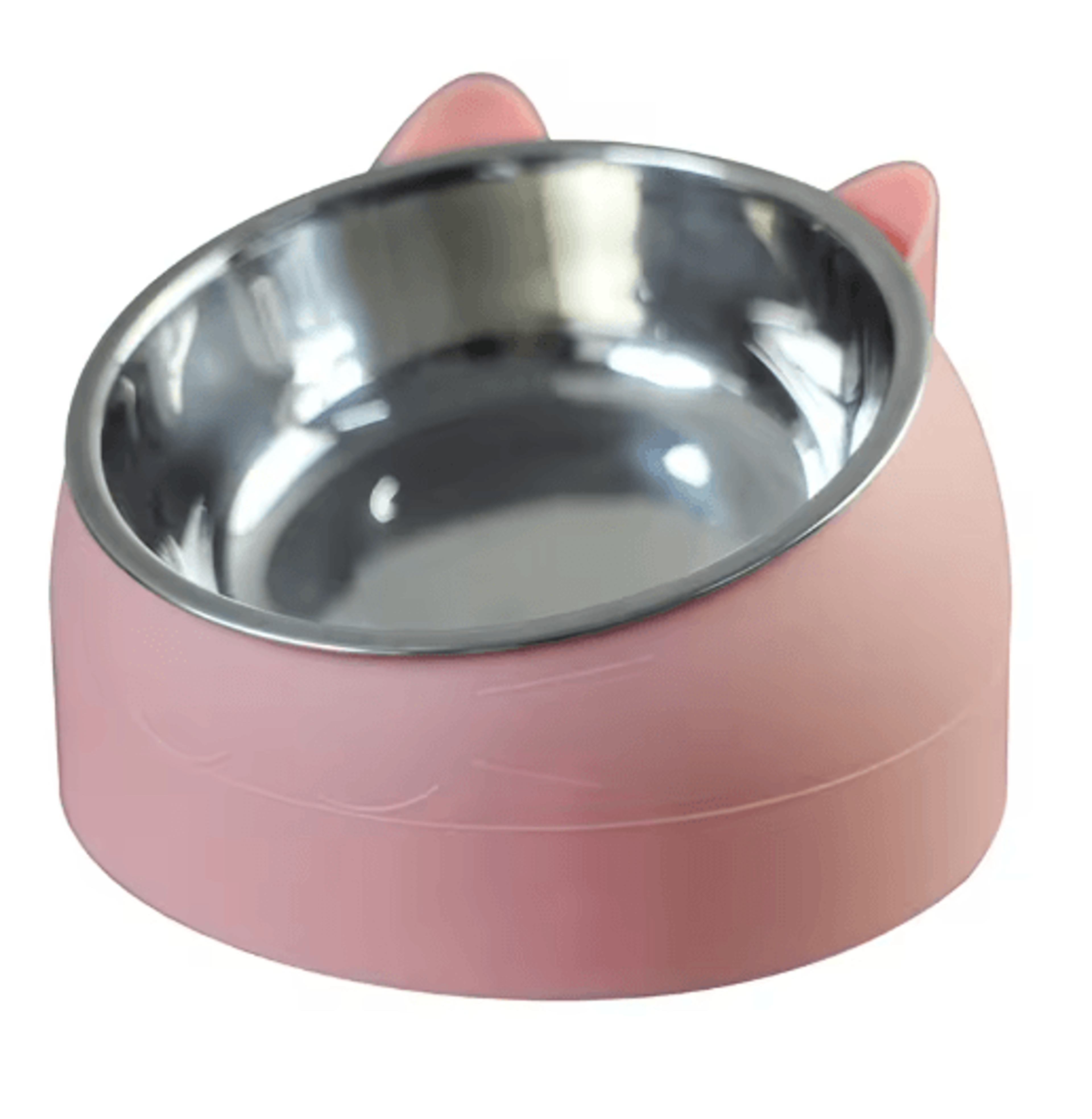 15 Tilted Stainless Steel Cat Bowl  Elevated AntiVomiting Pet Feeding Dish 6