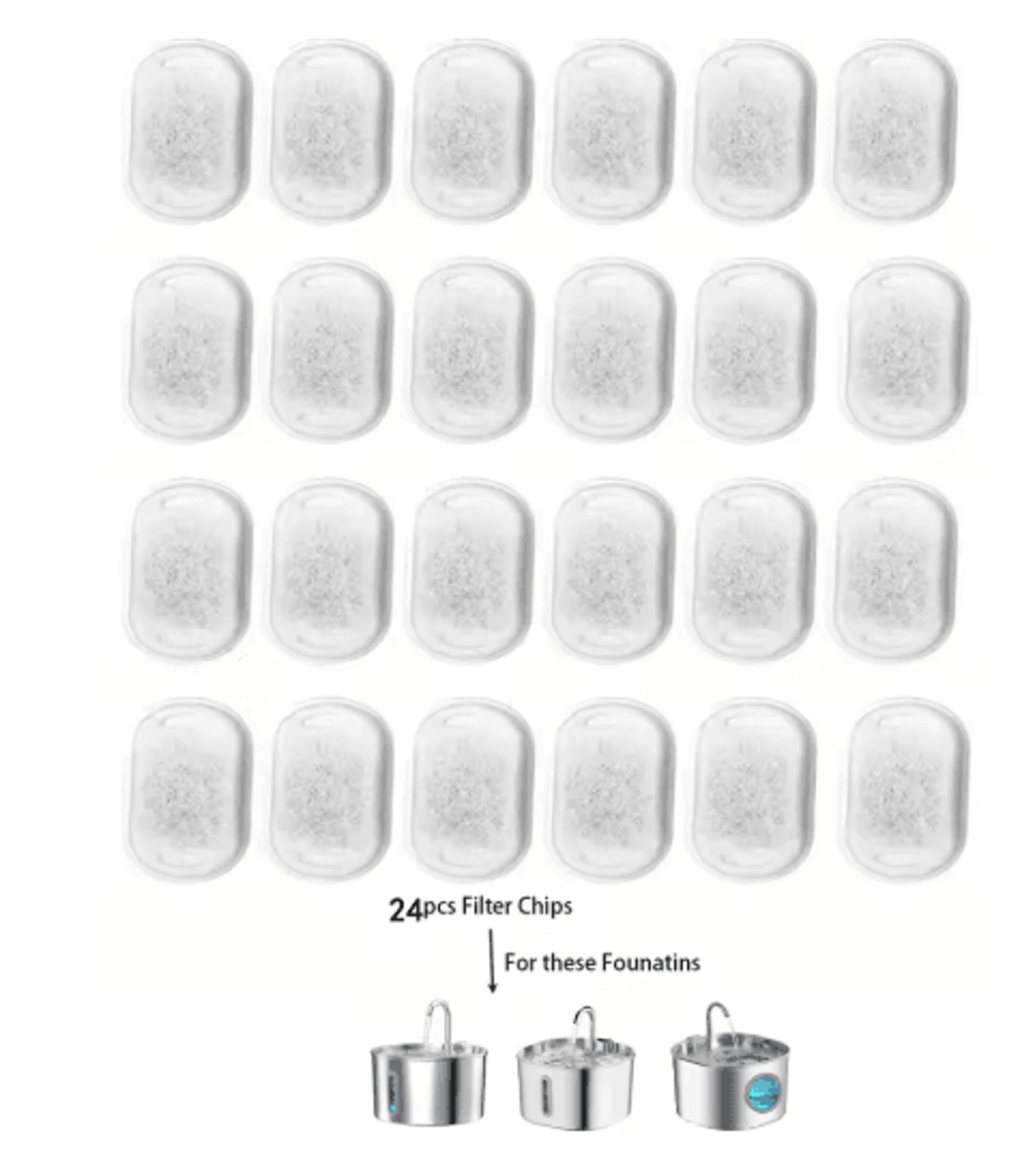 Premium Cat Water Fountain Filters Replacement Filter Set For Automatic Pet Water Dispensers 1