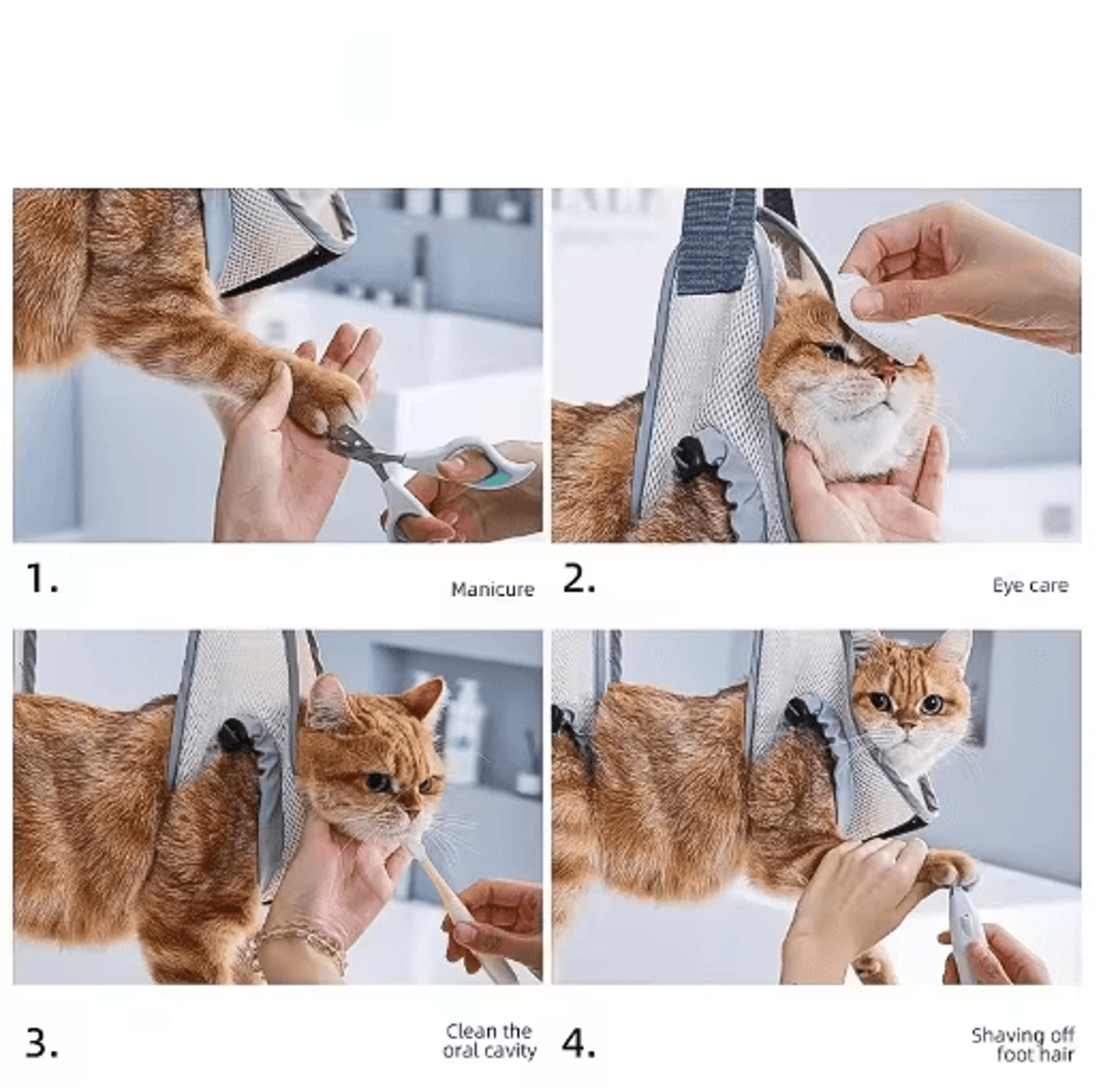 Adjustable Pet Grooming Hammock  Nail Trimming  Grooming Helper For Cats And Dogs 5