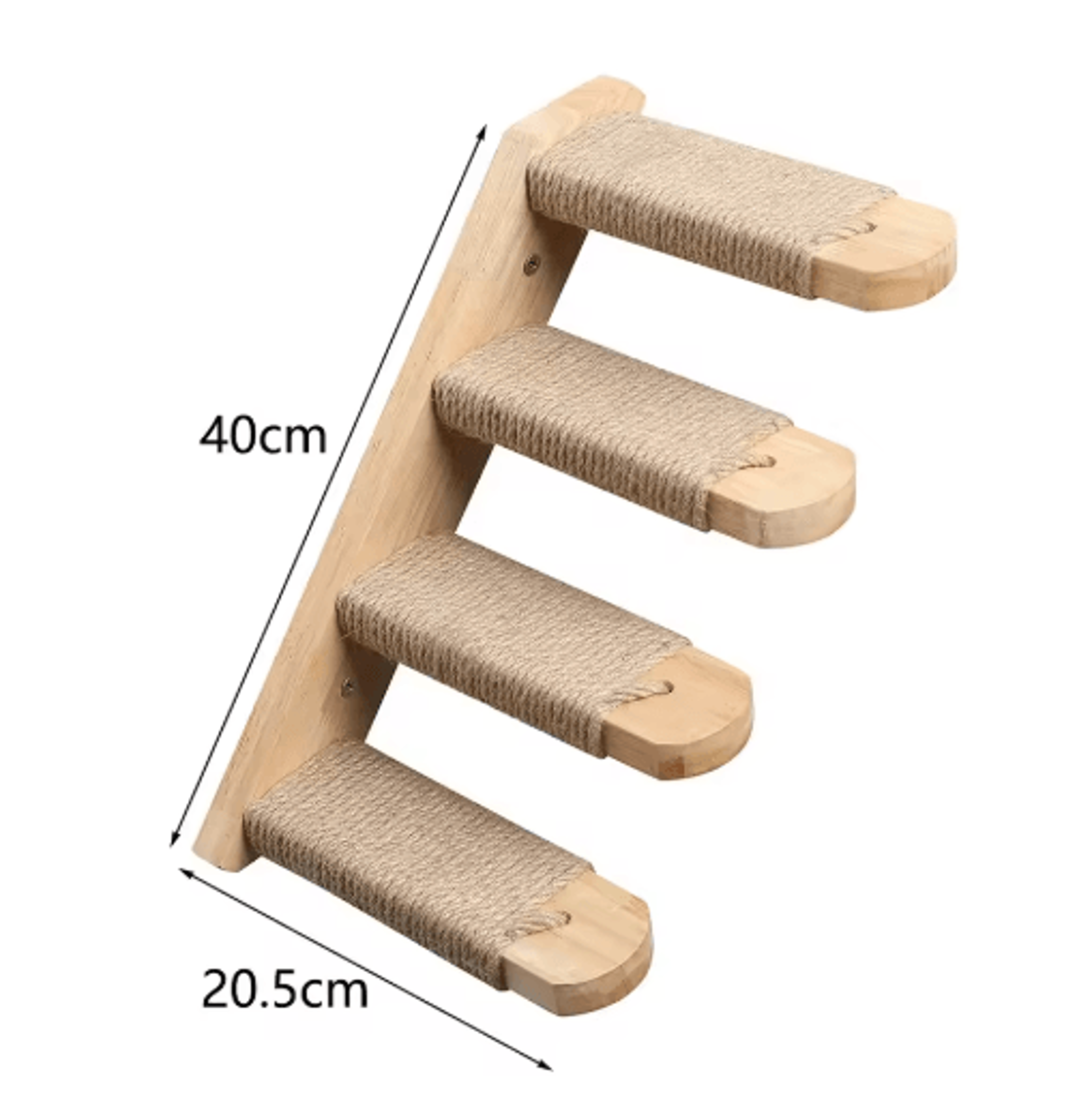 WallMounted Cat Climbing Shelf Set Cat Ladder Scratching Post  Cozy Hideaway House 11