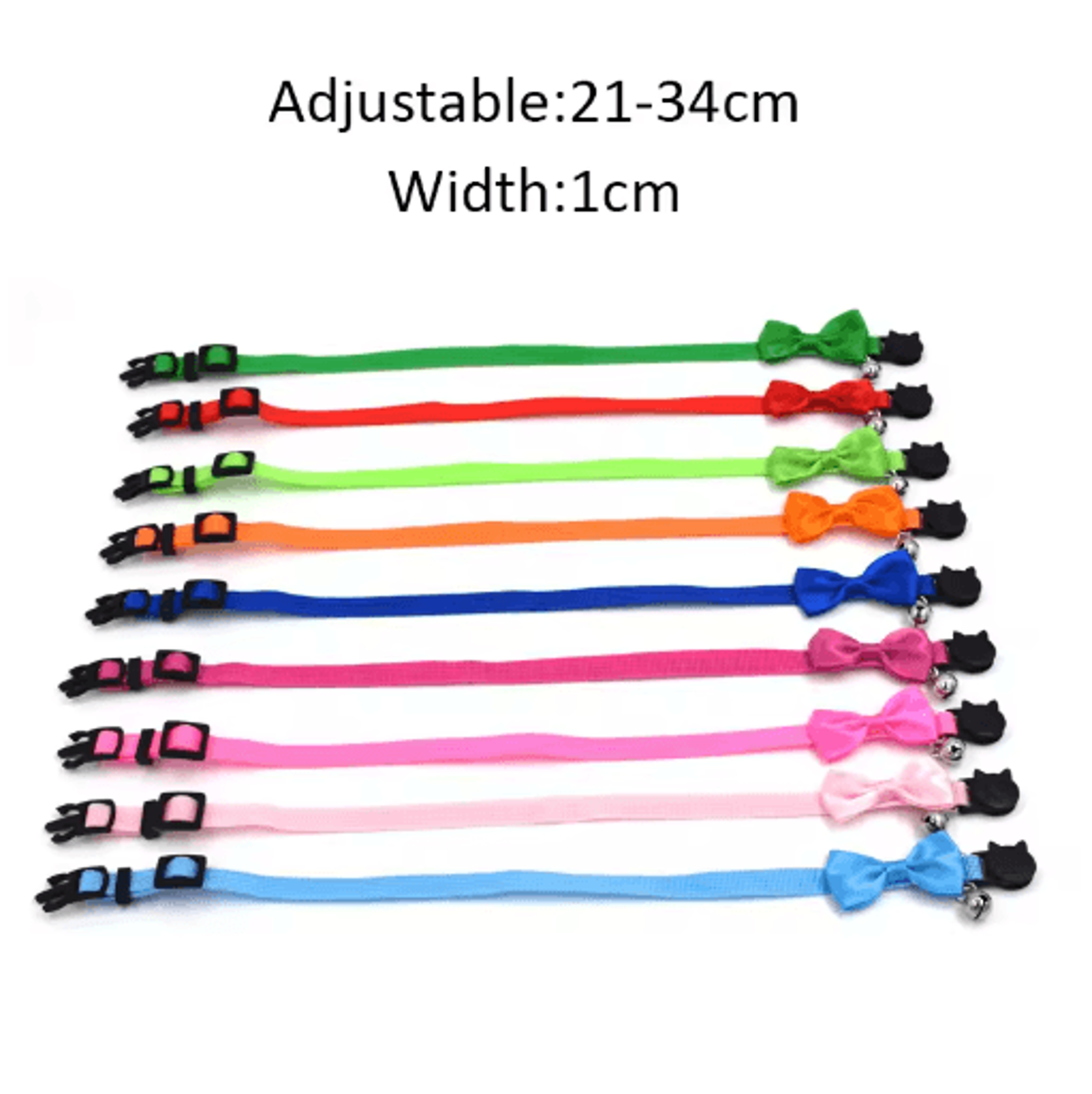 Adjustable Bow Bell Cat Collar Cute Multicolor Pet Collar For Cats  Small Pets 12