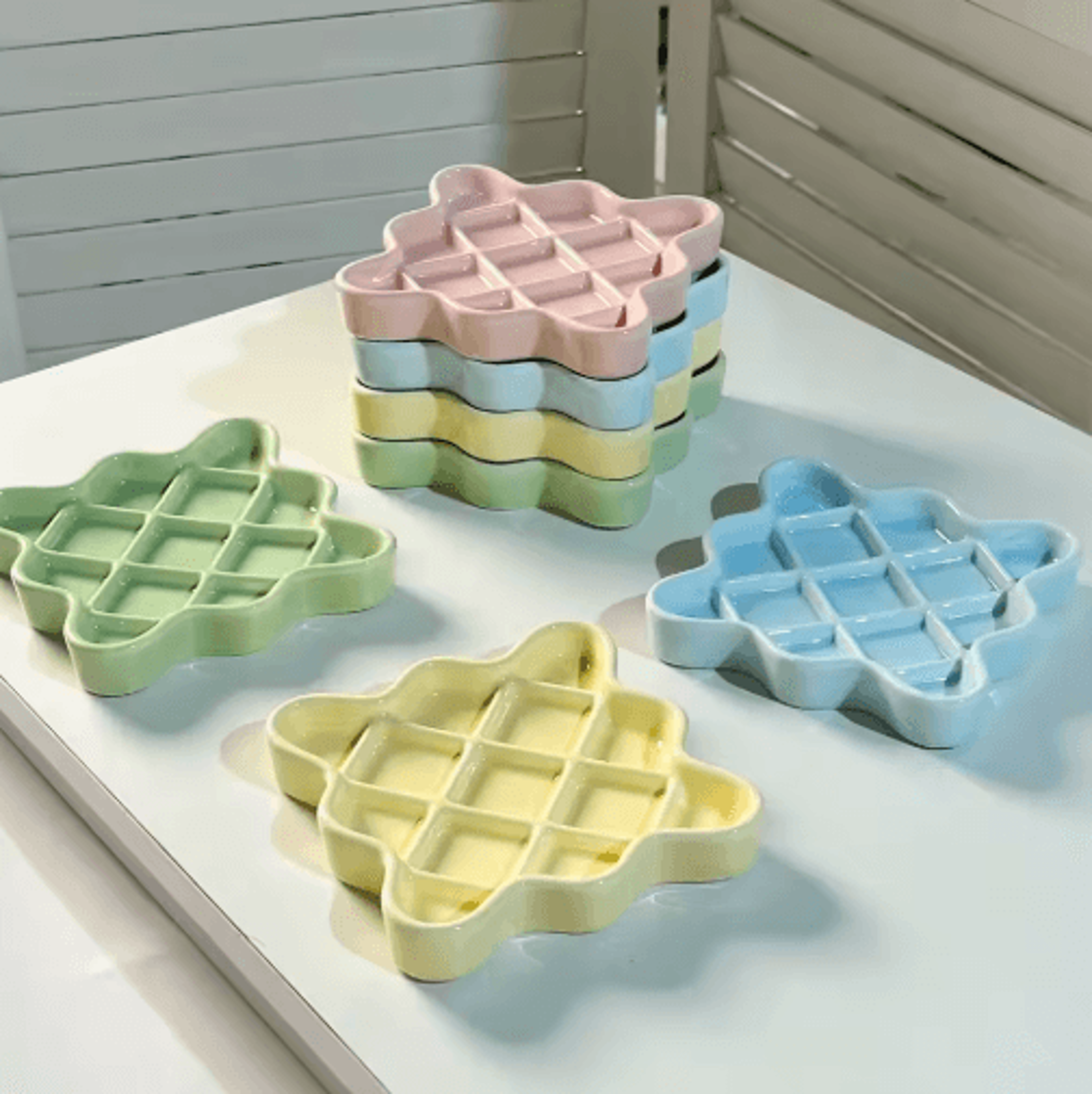 Ceramic Slow Feeder Pet Bowl  AntiChoking Lick Plate For Healthy Eating 7