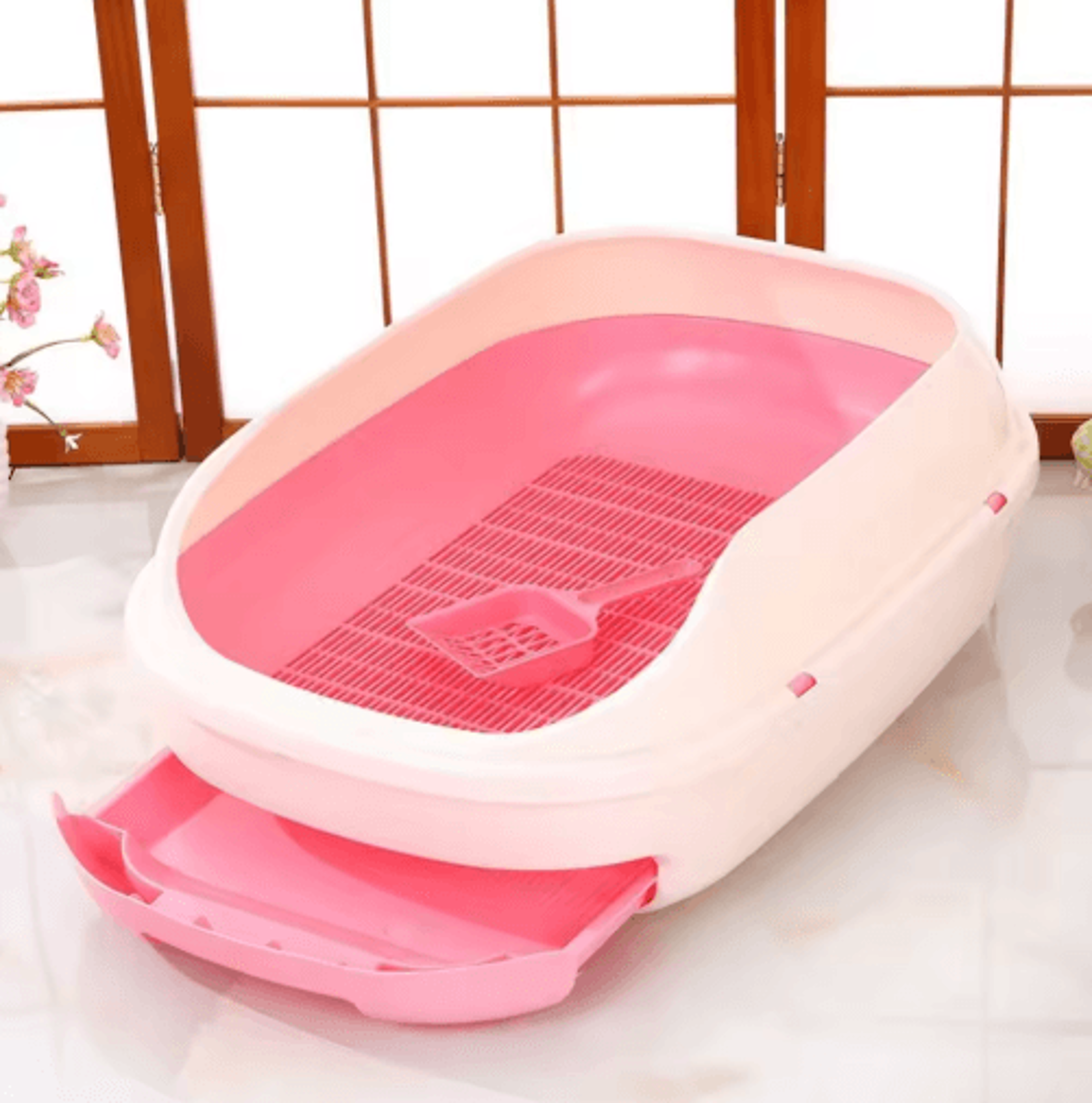 Extra Large Semi Closed DoubleLayer Cat Litter Box  EasyClean Drawer Litter Pan 5