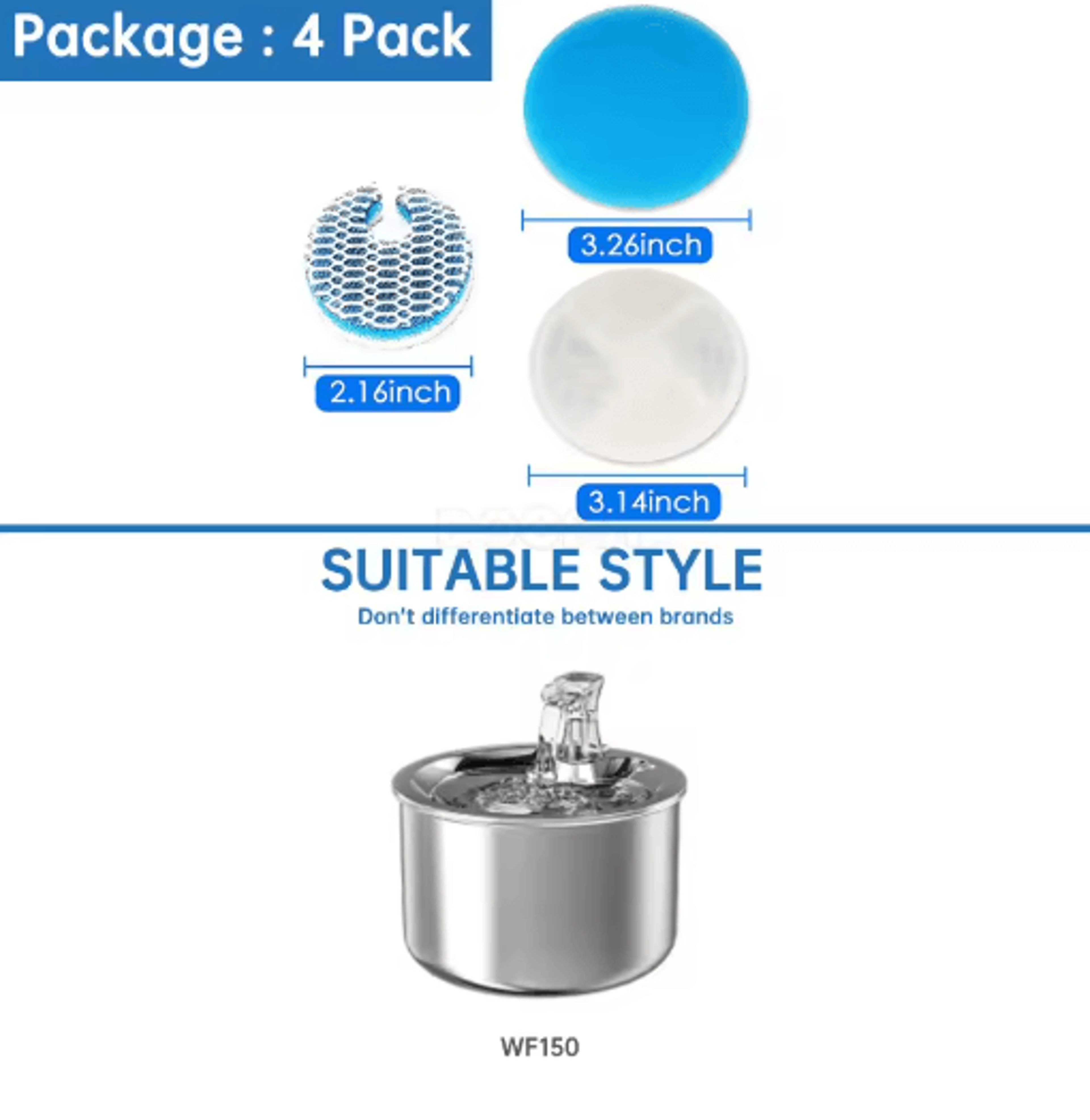 Replacement Cat Water Fountain Filters  Activated Carbon Filter Accessories For Pet Drinking Founta 9