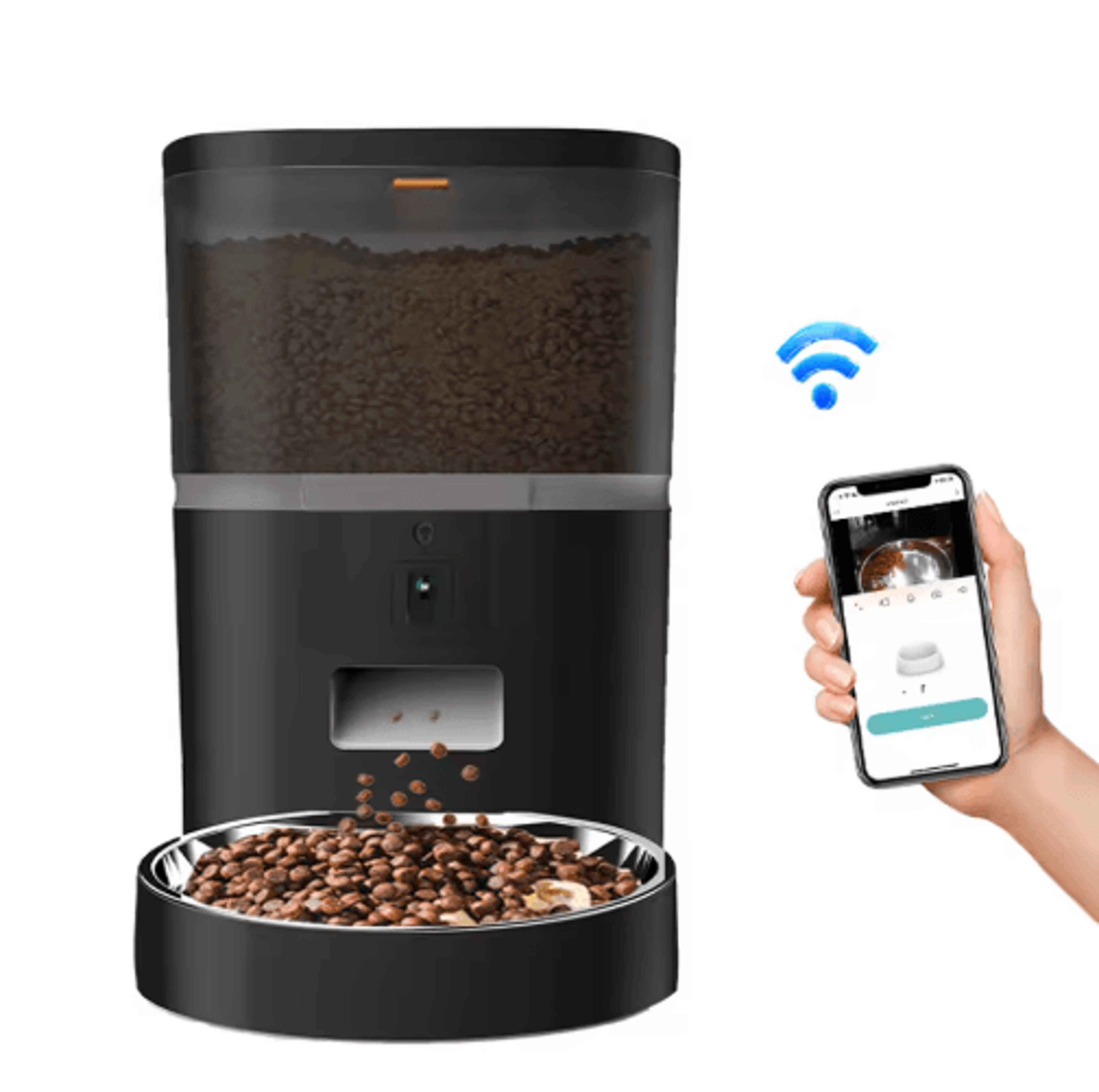 4L Smart Automatic Pet Feeder With HD Camera Remote App Controlled Food Dispenser For Cats  Dogs 4