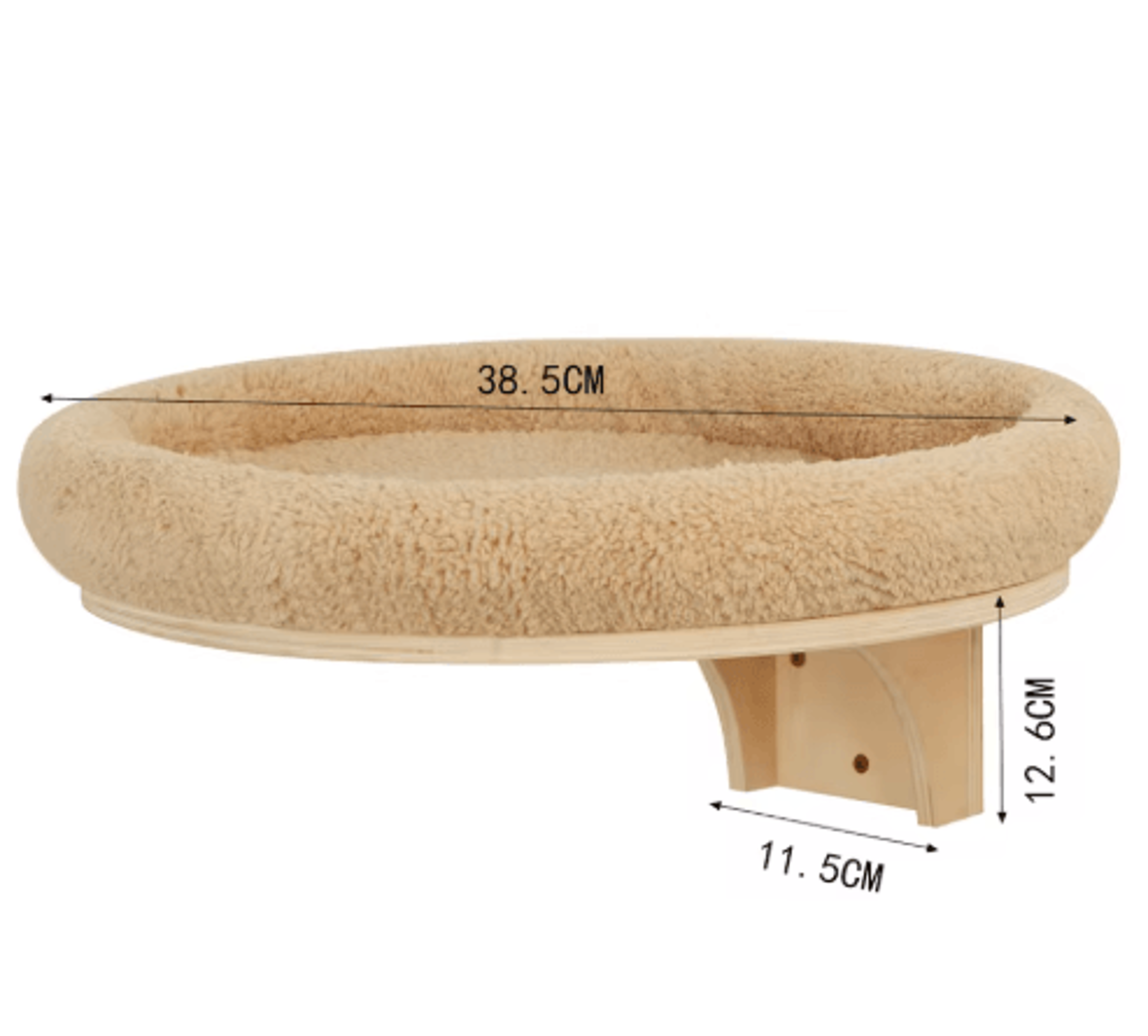 WallMounted Wooden Cat Perch Bed  Cozy Elevated Cat Shelf For Winter Comfort 1