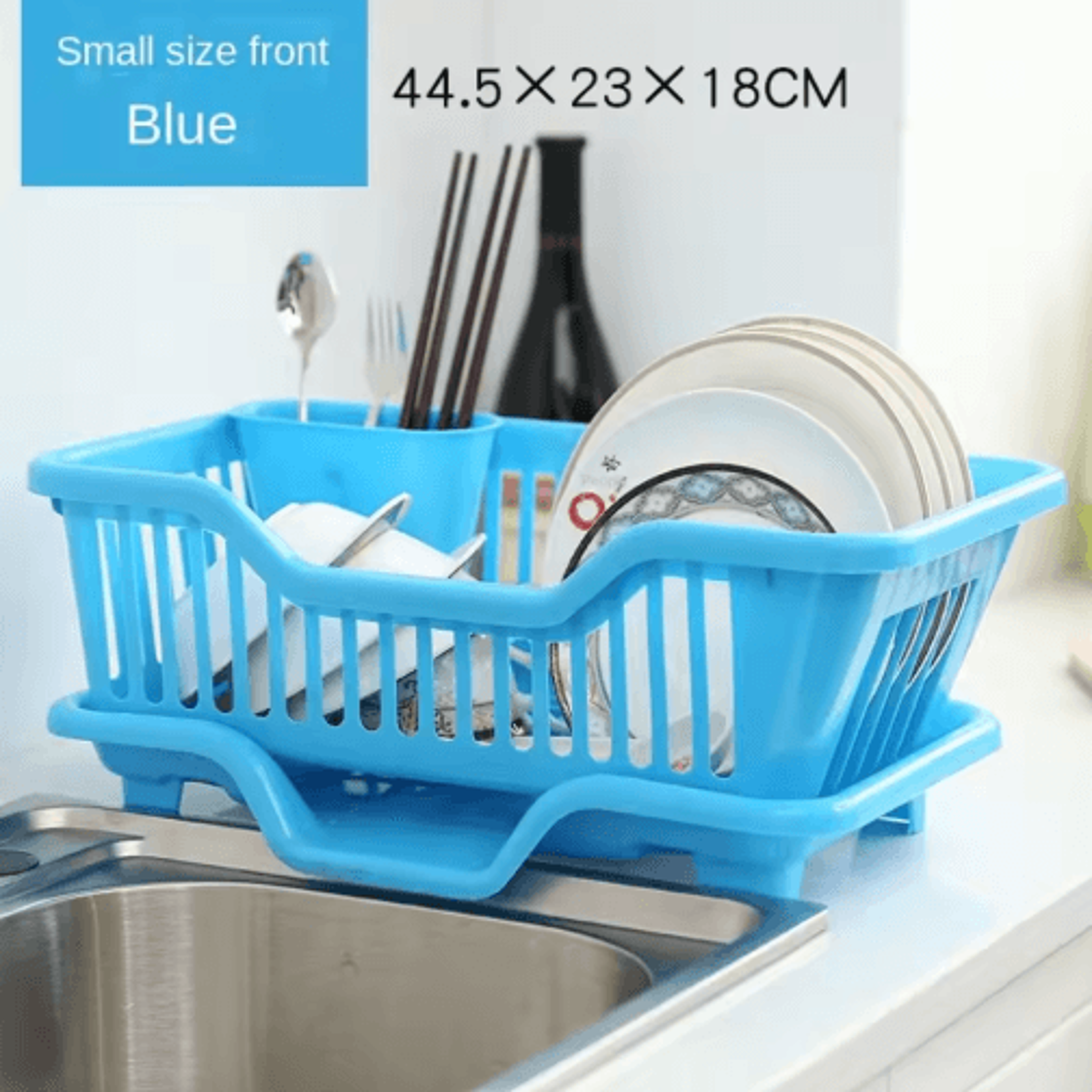 Kitchen Dish Drying Rack With Drain Board  Utensil Organizer 2