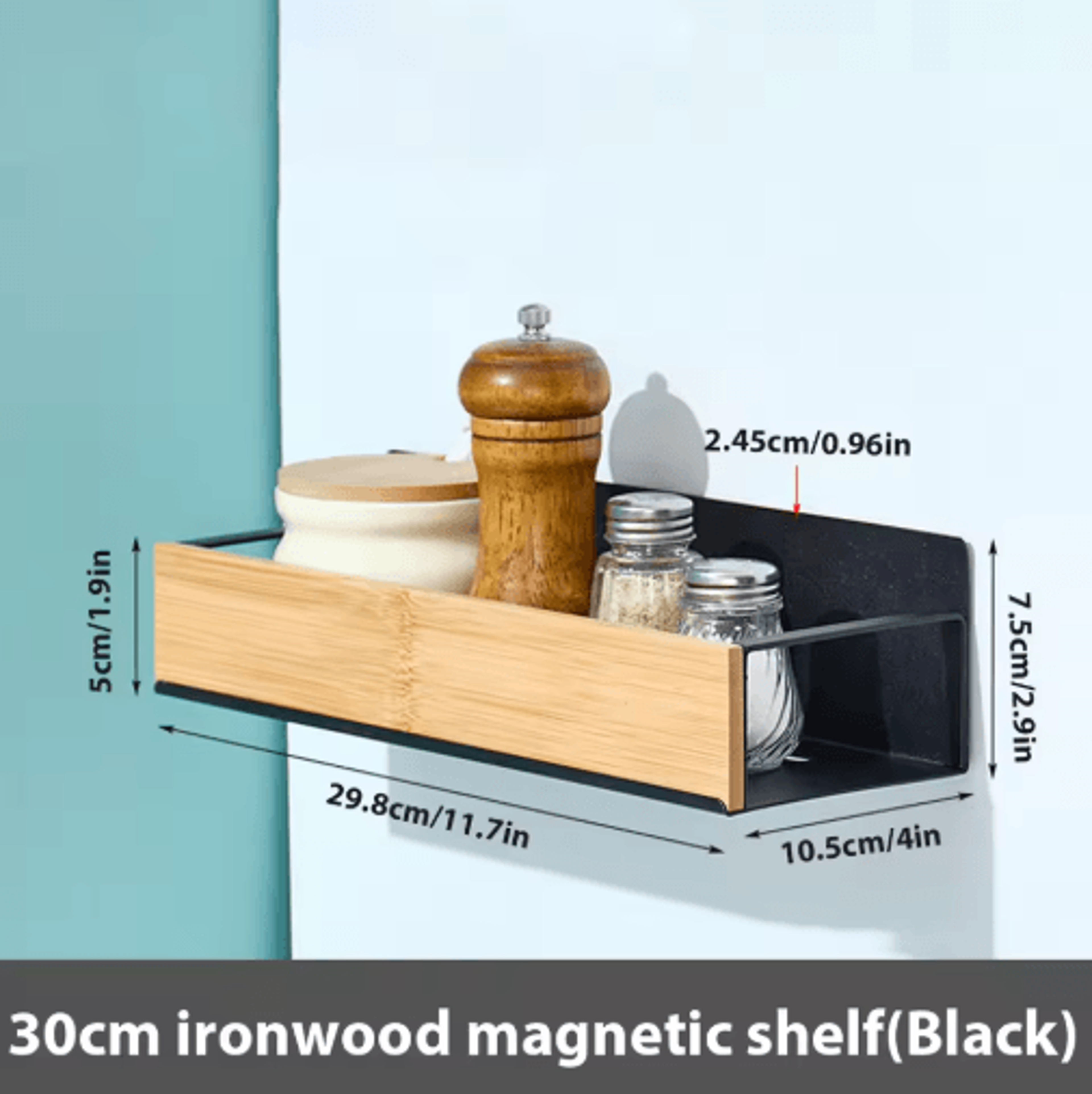 Magnetic Refrigerator Spice Rack Shelf  SpaceSaving Kitchen Organizer 4