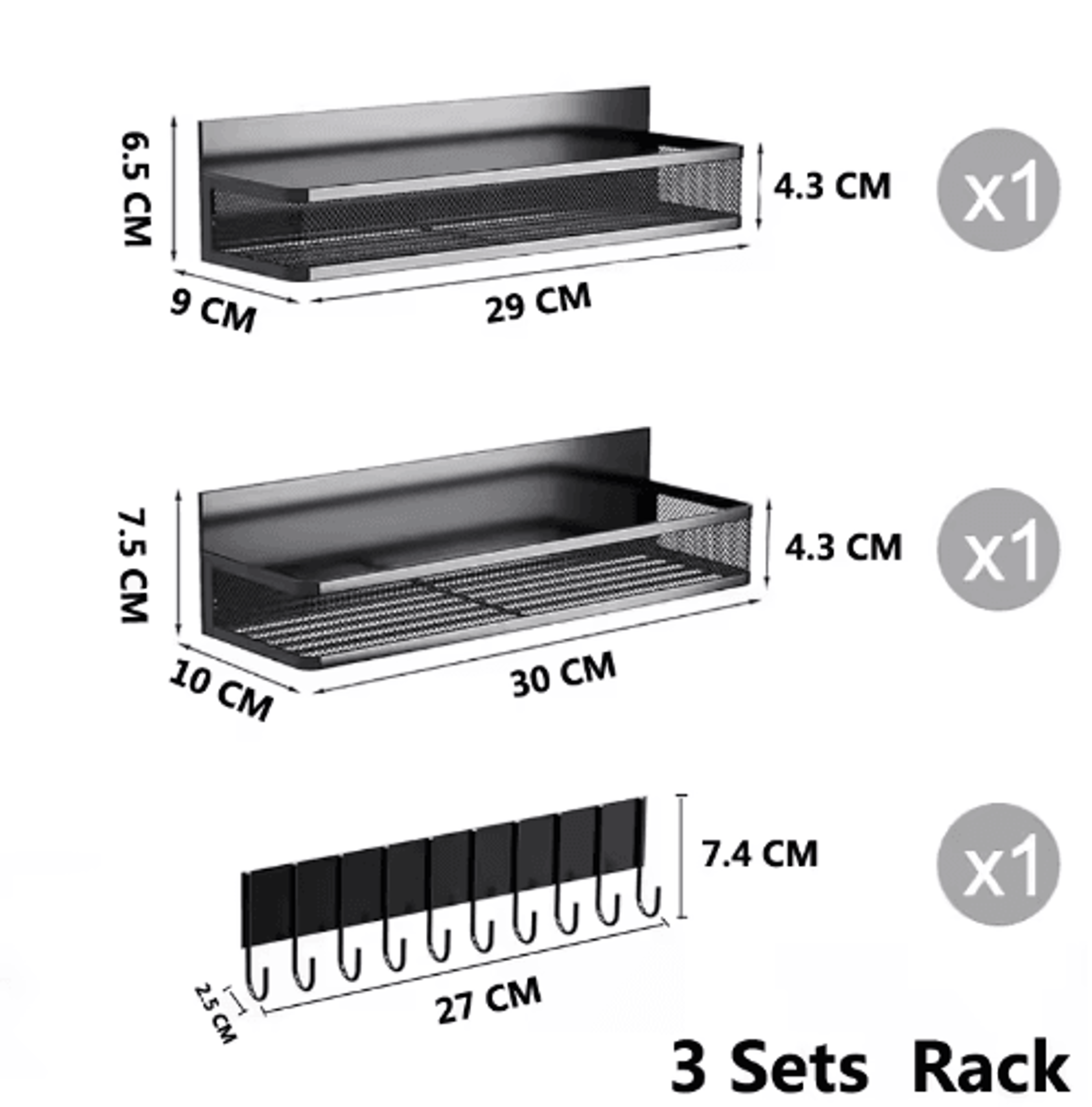 Magnetic Metal Spice Rack Shelf For Refrigerator  Kitchen Organization 2