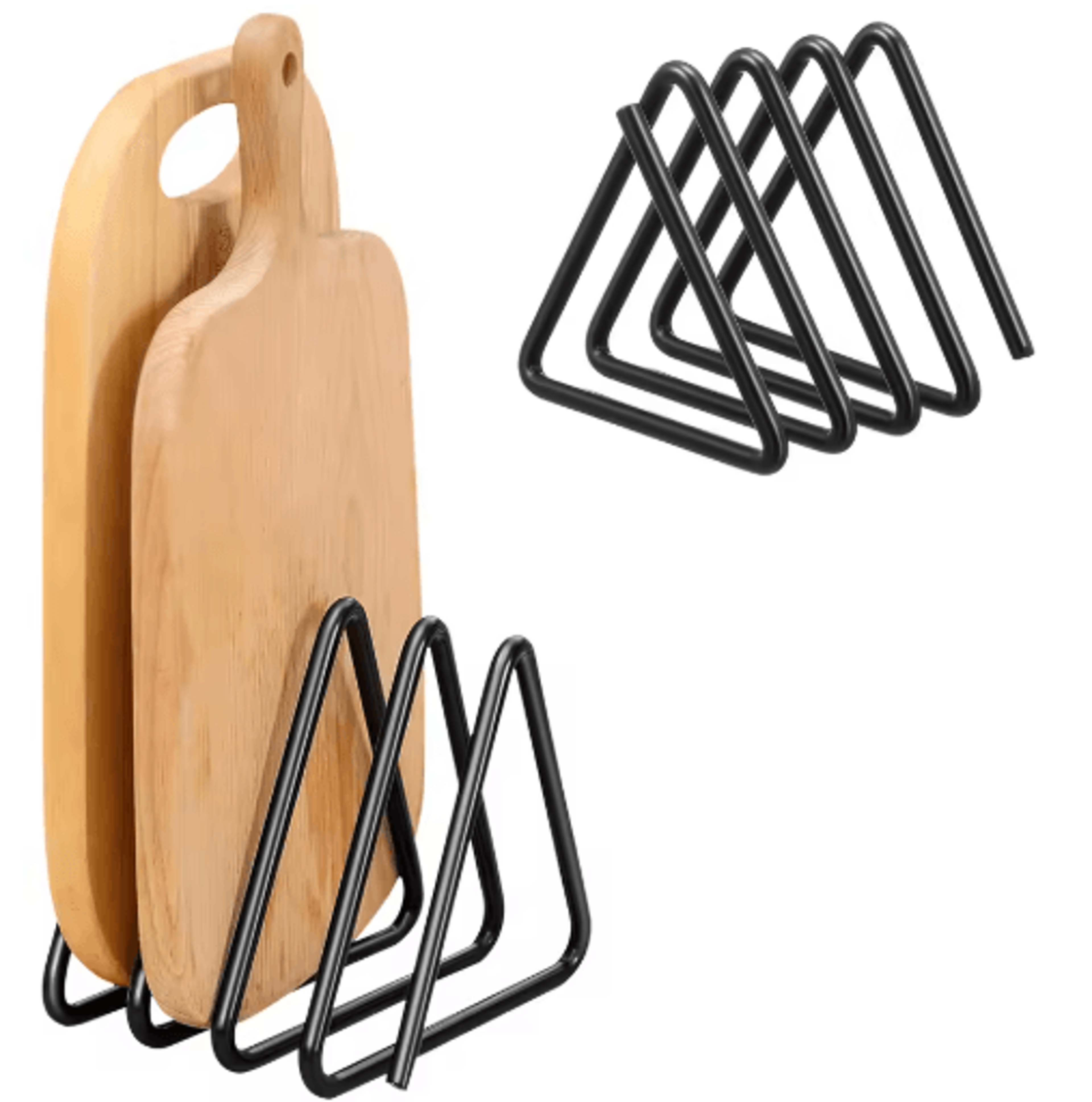 4Slot Cutting Board Organizer Rack For Kitchen Countertops 0