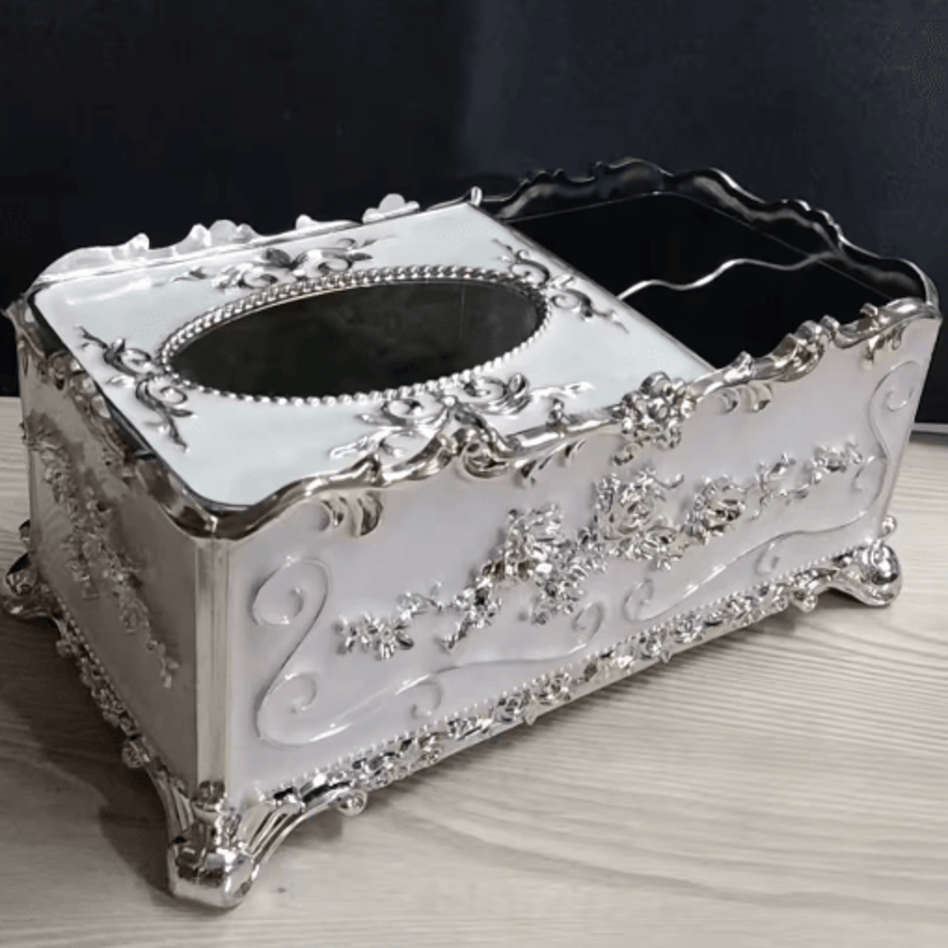 EuropeanStyle Tissue Box With Remote Control  Desktop Storage Organizer 1