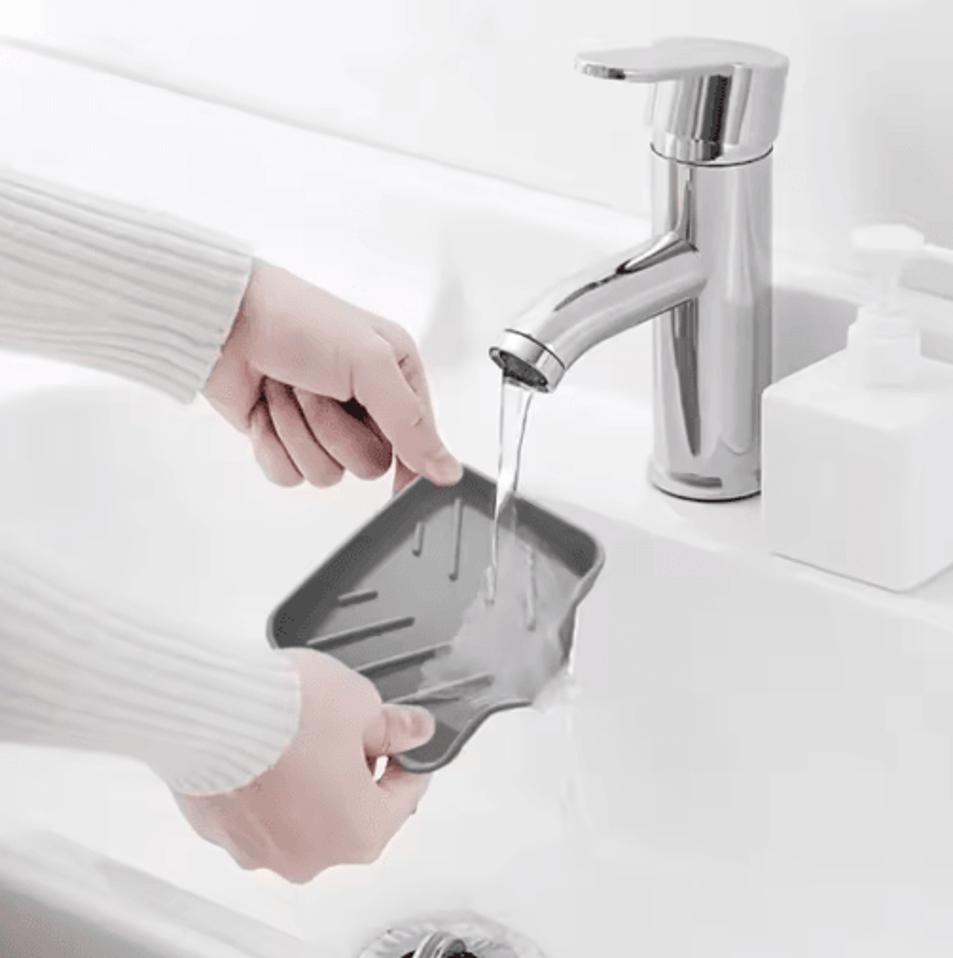 Silicone SelfDraining Soap  Sponge Holder For Kitchen Sink And Bathroom 6