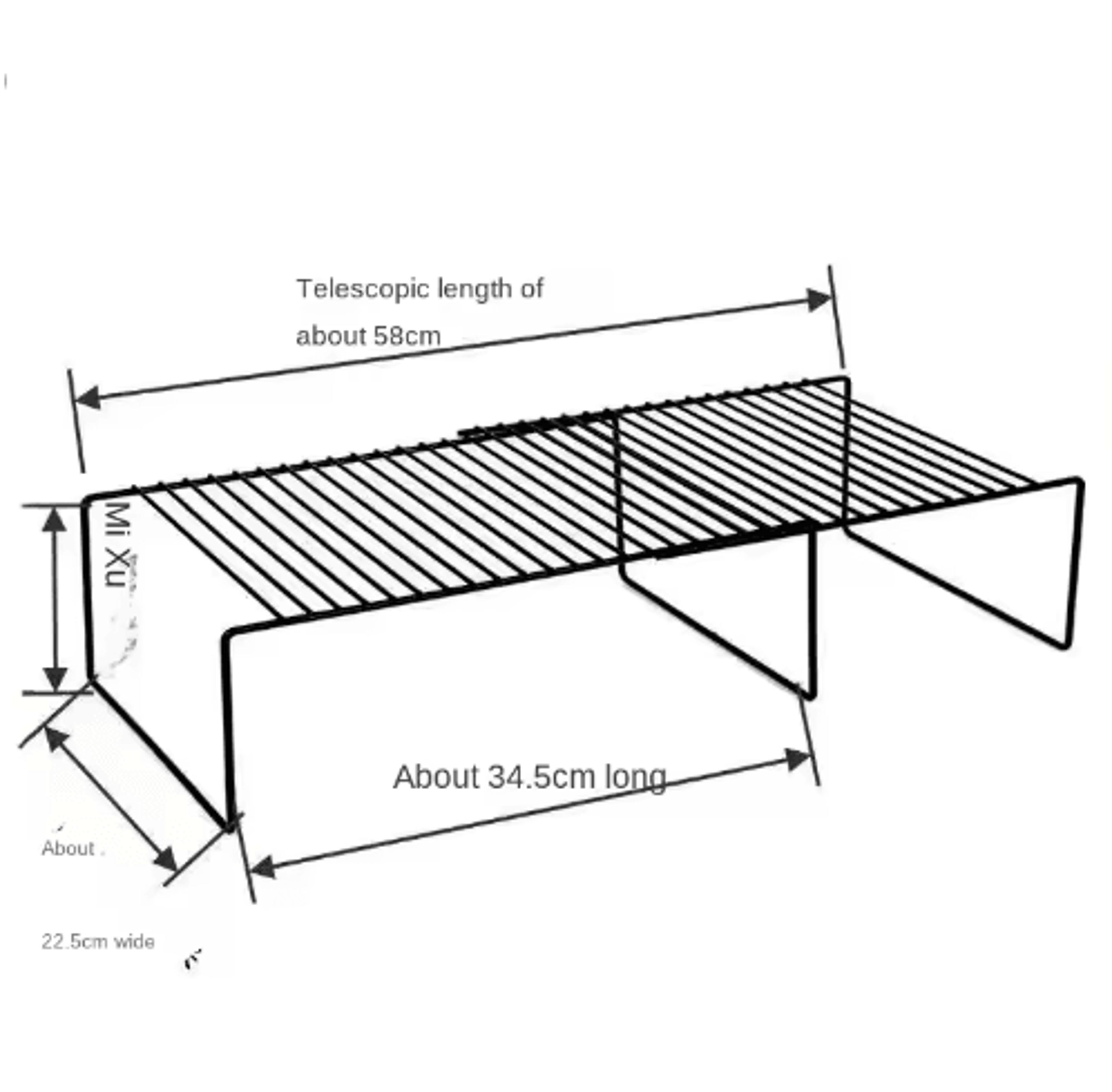Adjustable Iron Kitchen Storage Shelf For Spices Cabinets  UnderSink Organization 5