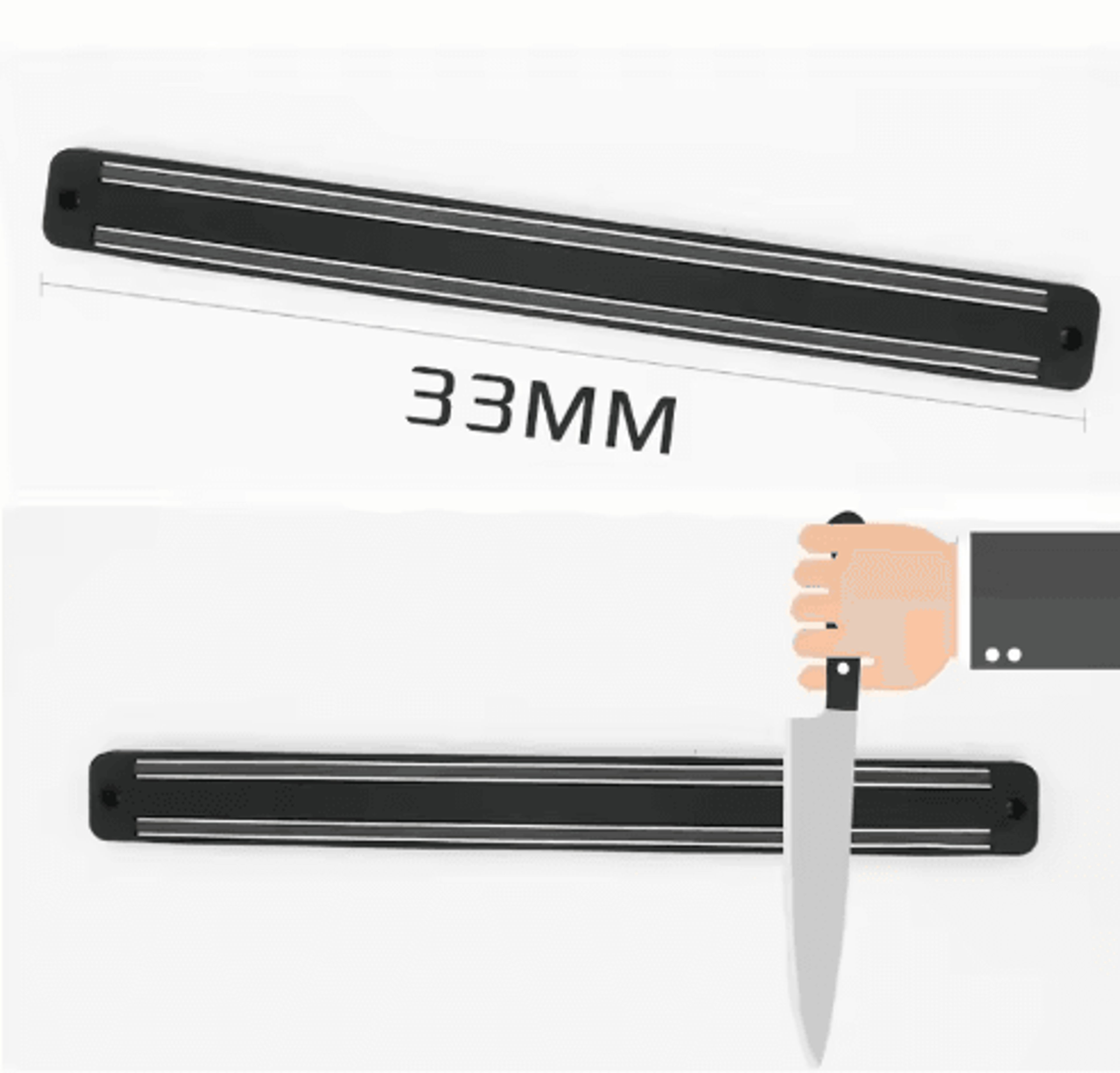 Magnetic Stainless Steel Knife Holder For Wall Mounted Kitchen Storage 9