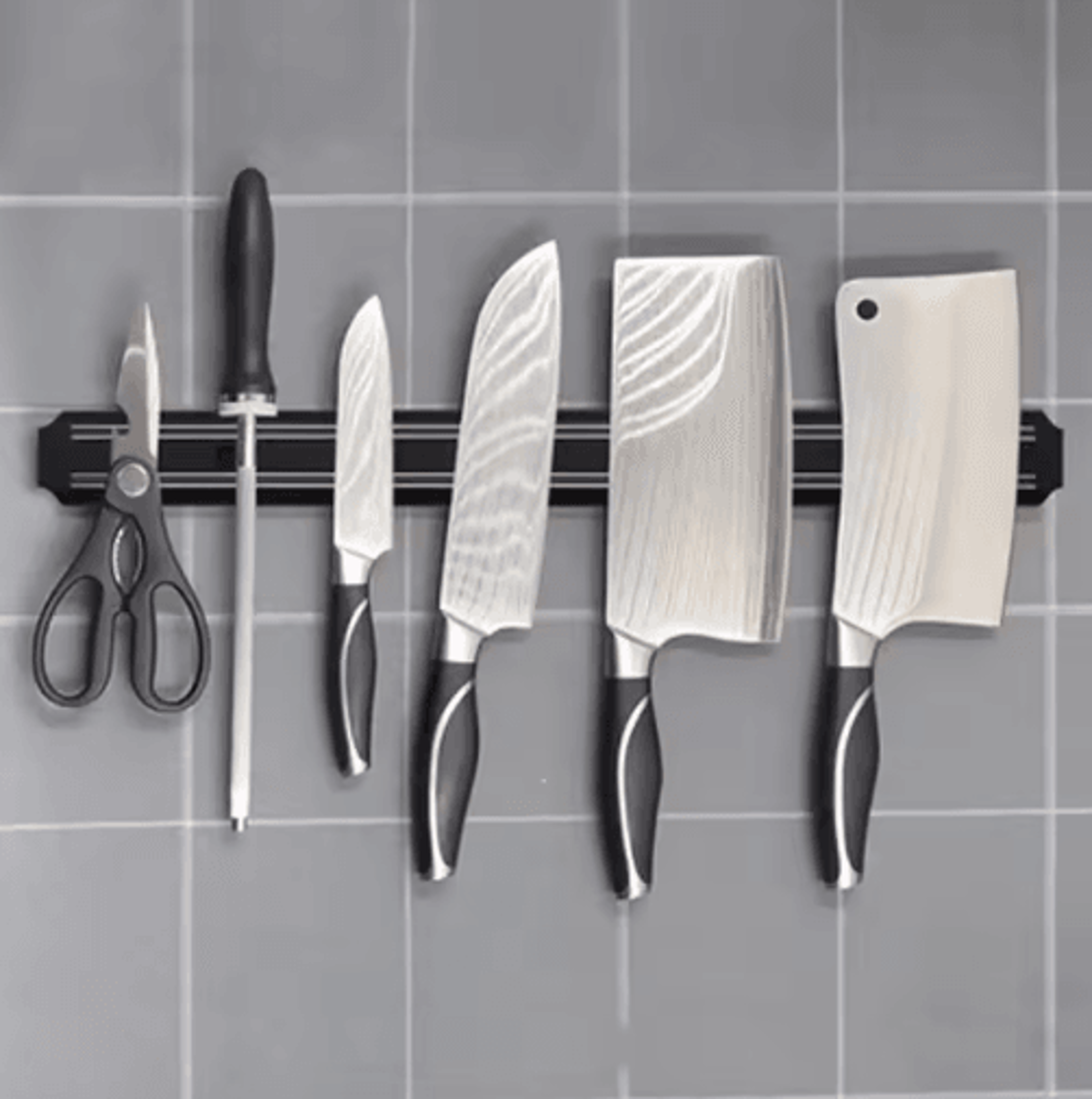 Magnetic Stainless Steel Knife Holder For Wall Mounted Kitchen Storage 12