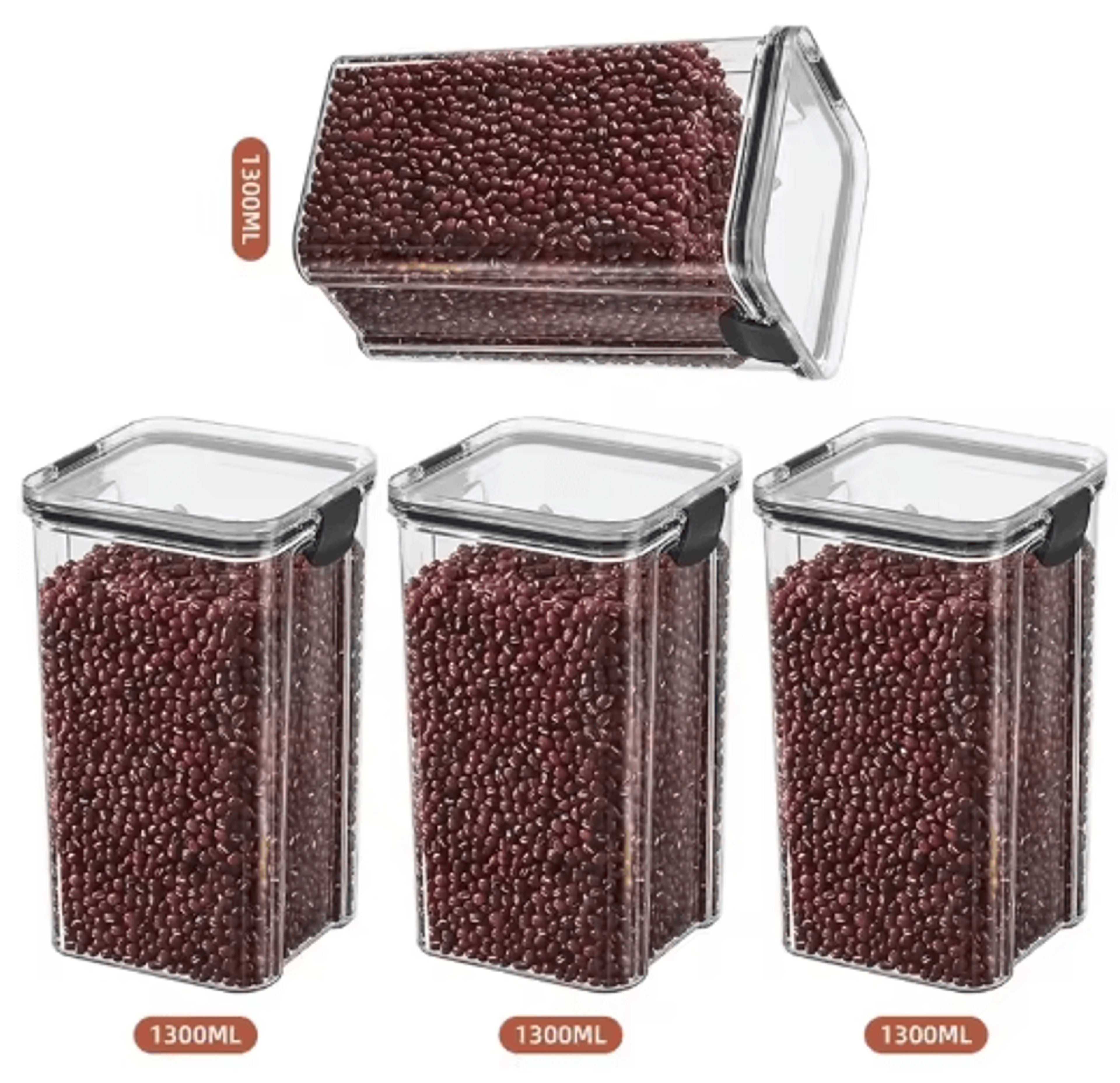 Stackable Airtight Food Storage Container Set For Grains Tea  Pantry Organization 13
