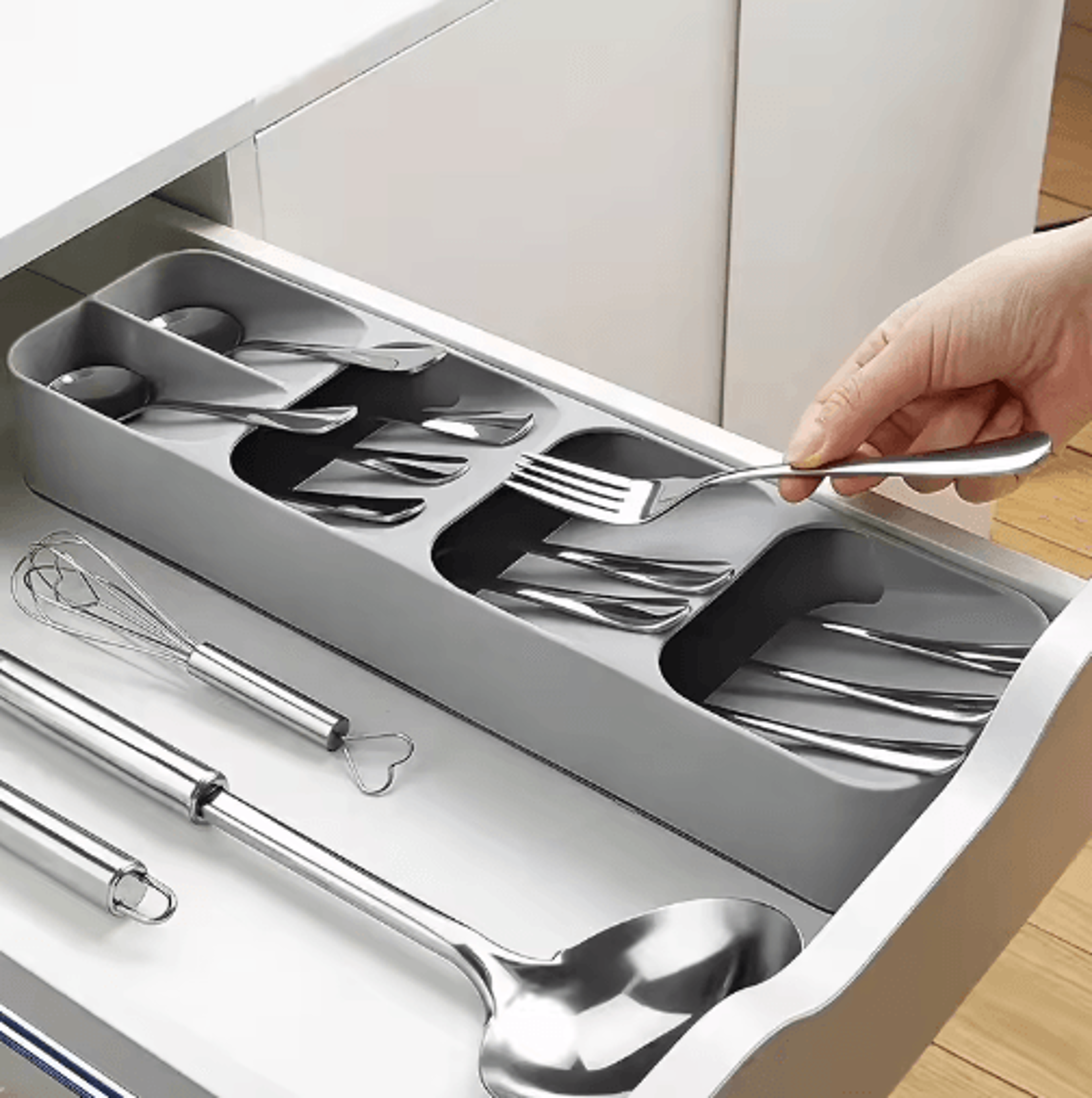 Expandable Cutlery  Knife Organizer Tray For Kitchen Drawers 7