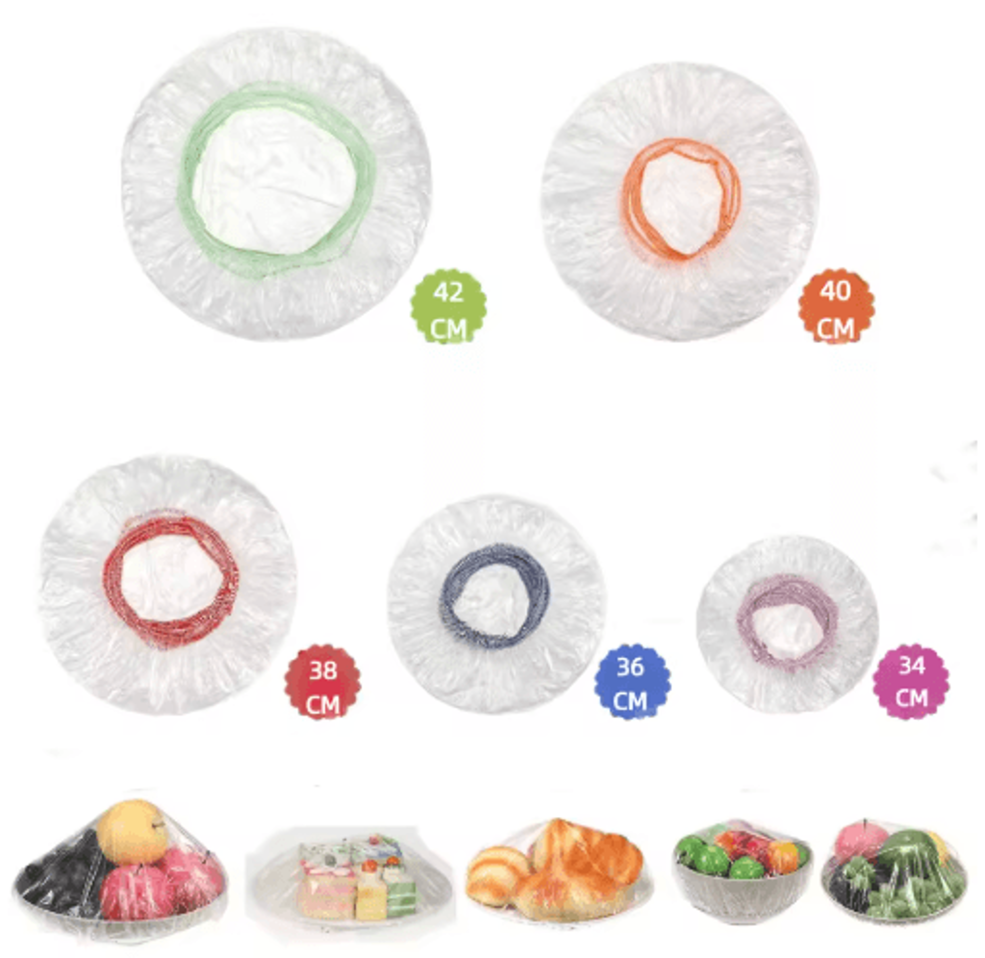 Disposable Elastic Food Covers  Food Grade FreshKeeping Bowl Covers 0