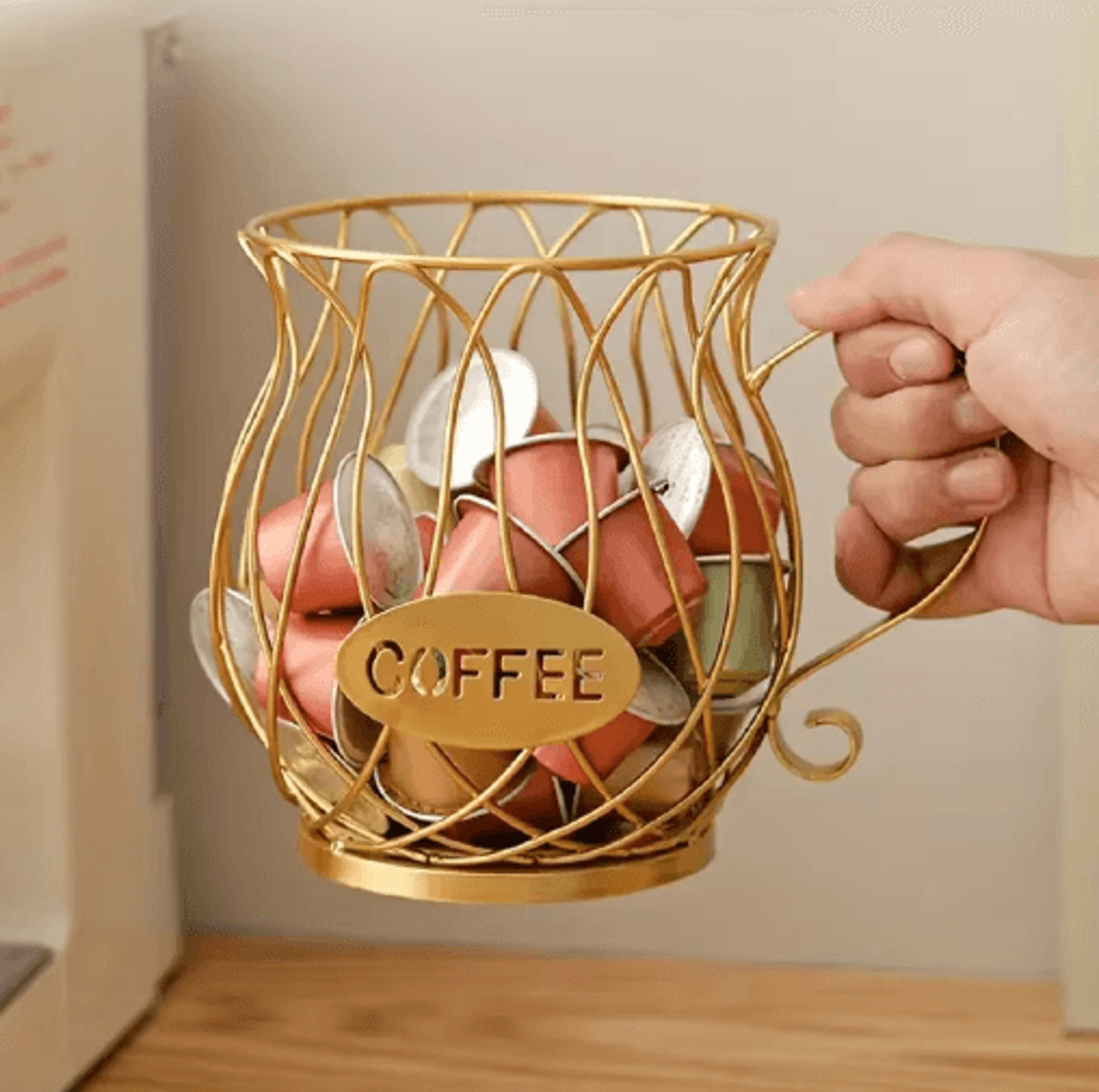 Large Capacity Coffee Pod Storage Basket  KCup  Coffee Capsule Organizer 0
