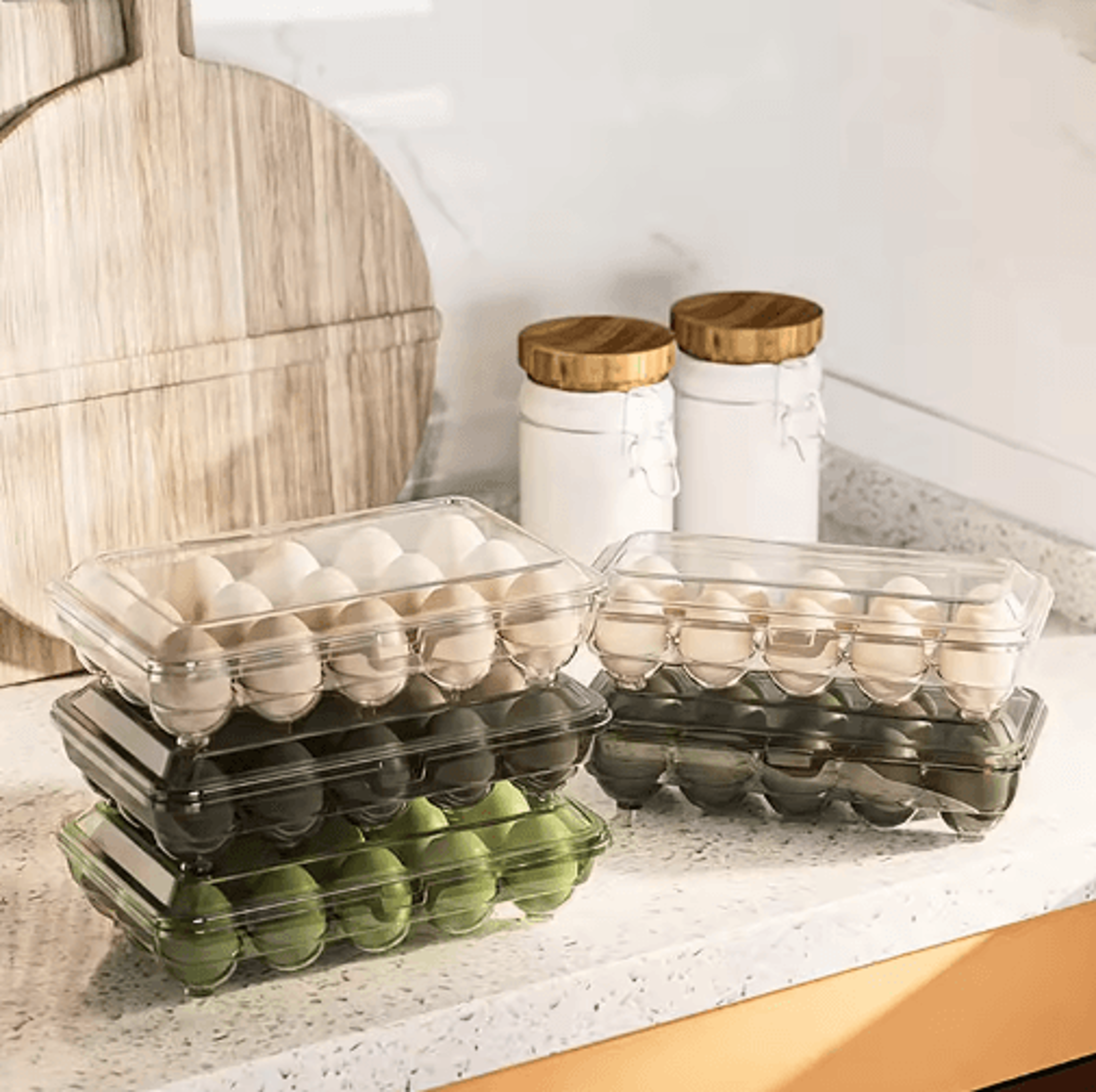 Transparent Egg Storage Container  1015 Grid Refrigerator Egg Holder With Lid 7