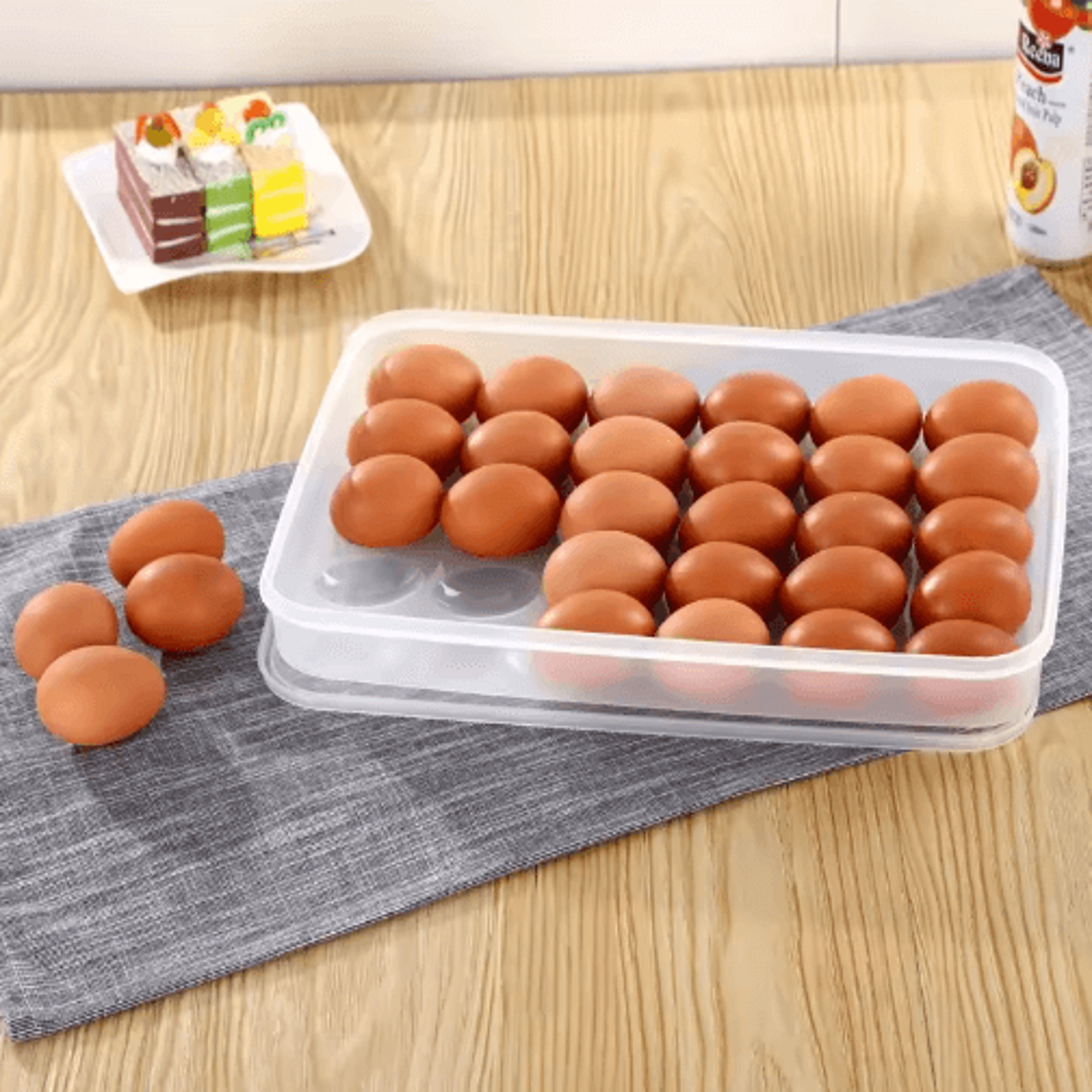 30Grid Egg Storage Container  Large Capacity Shockproof Refrigerator Egg Holder 4