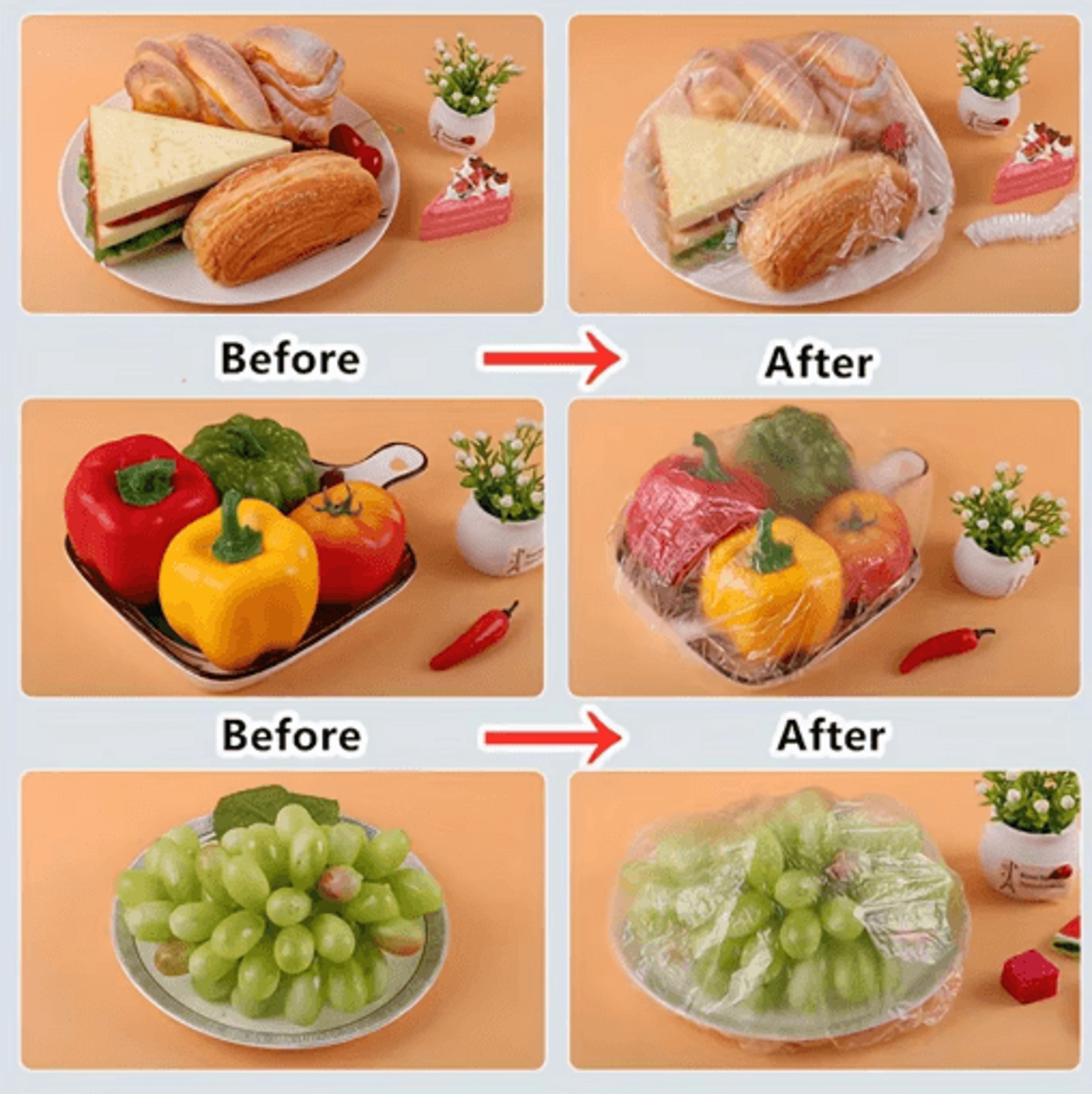 Reusable Elastic Food Covers  Stretch Bowl  Plate Covers For Fresh Food Storage 3