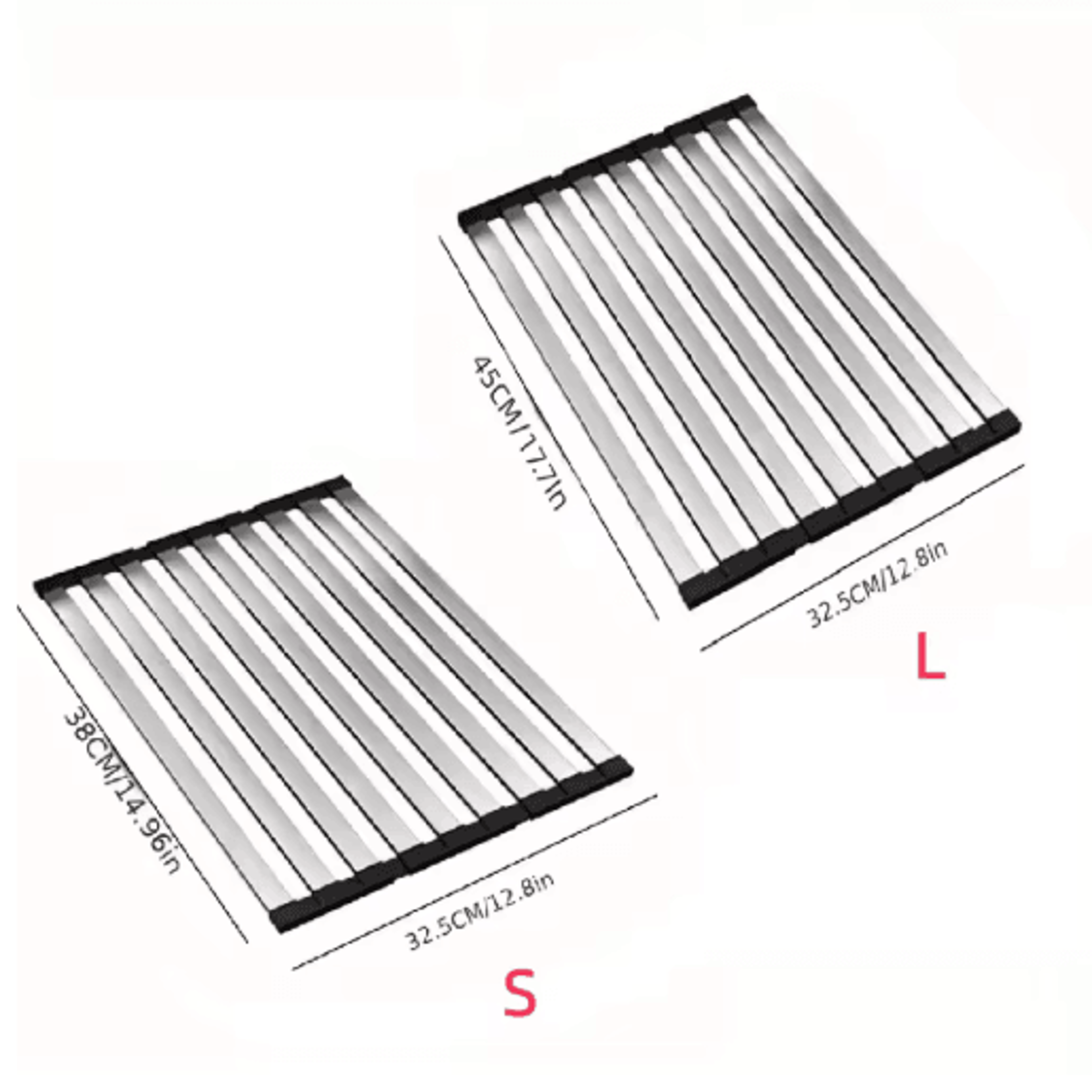 304 Stainless Steel OvertheSink Dish Drying Rack  Foldable  Expandable Drain Basket 7