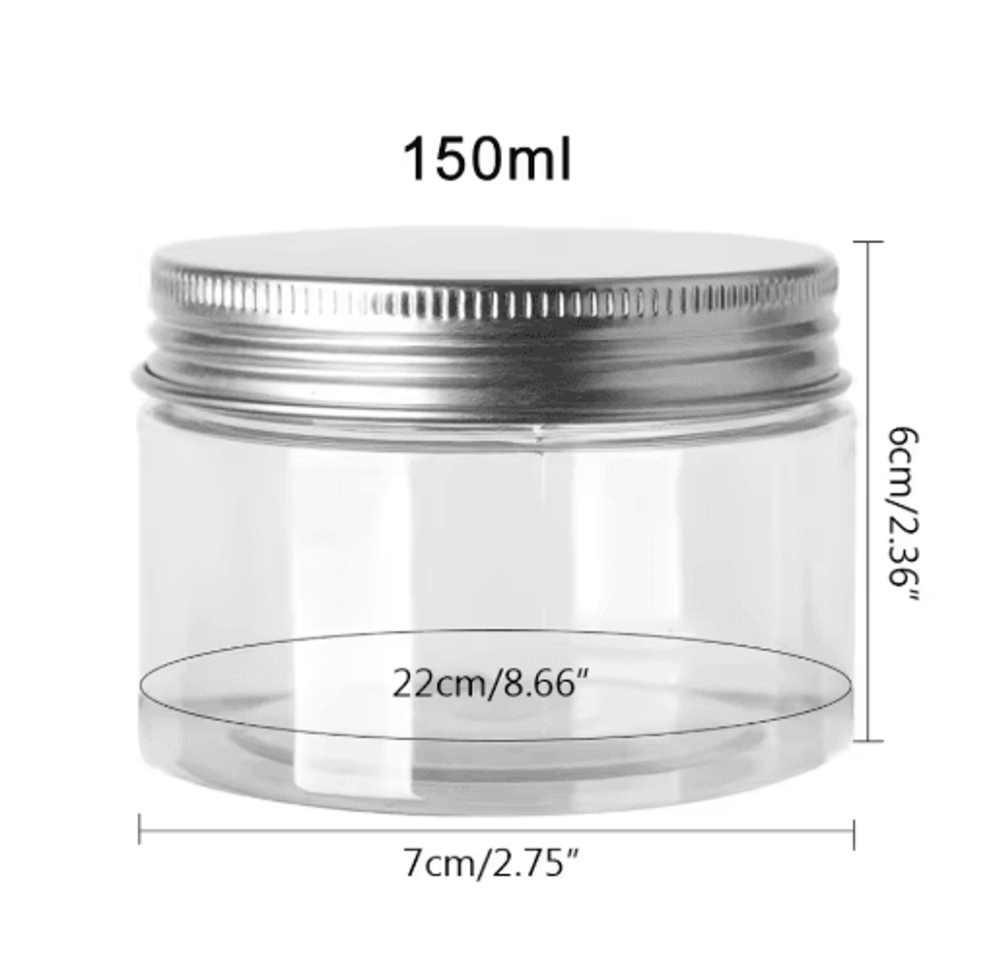 Aluminum Storage Jars With Lids  Refillable Cosmetic  Food Travel Containers 20250ml 3