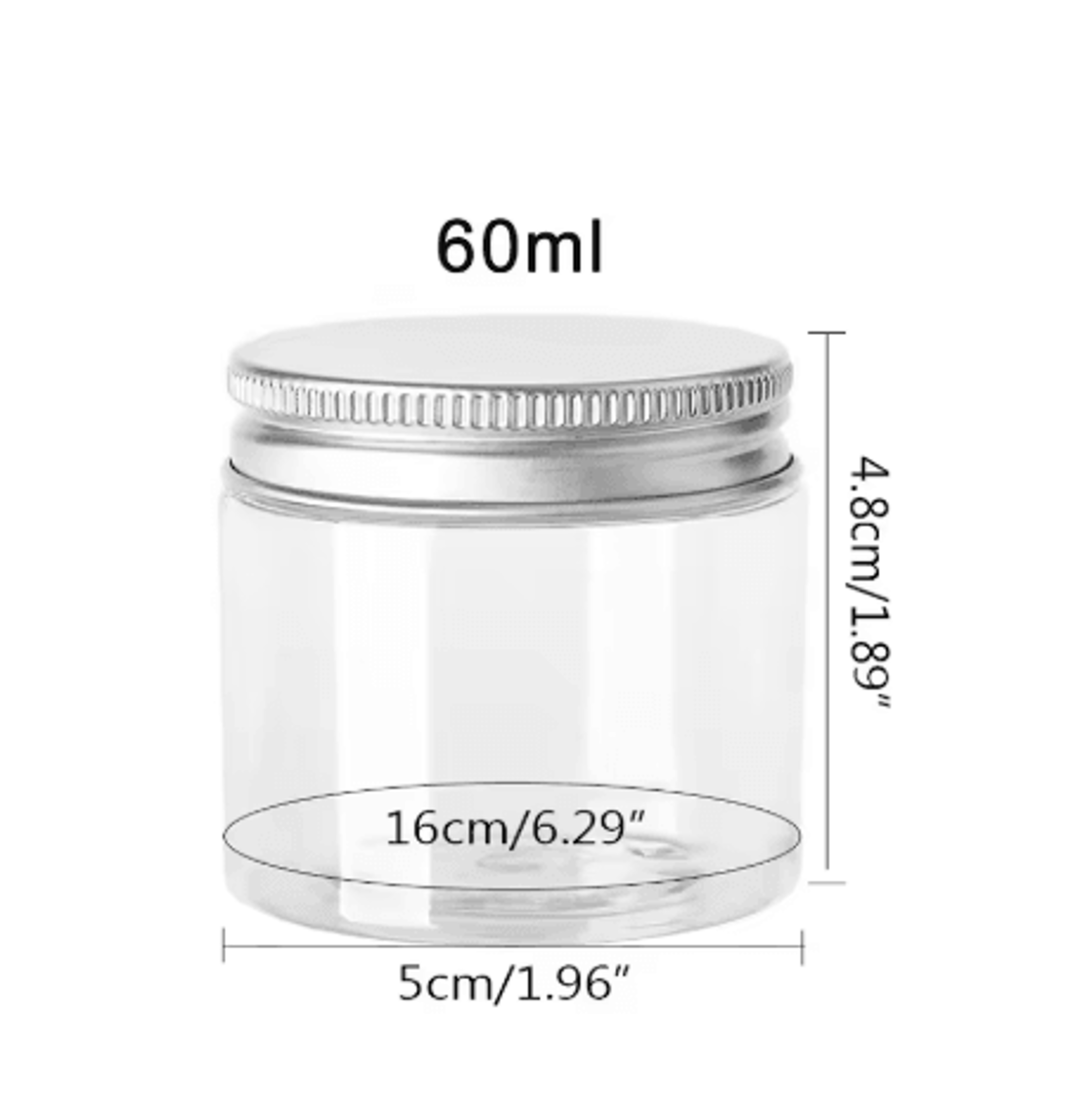Aluminum Storage Jars With Lids  Refillable Cosmetic  Food Travel Containers 20250ml 8