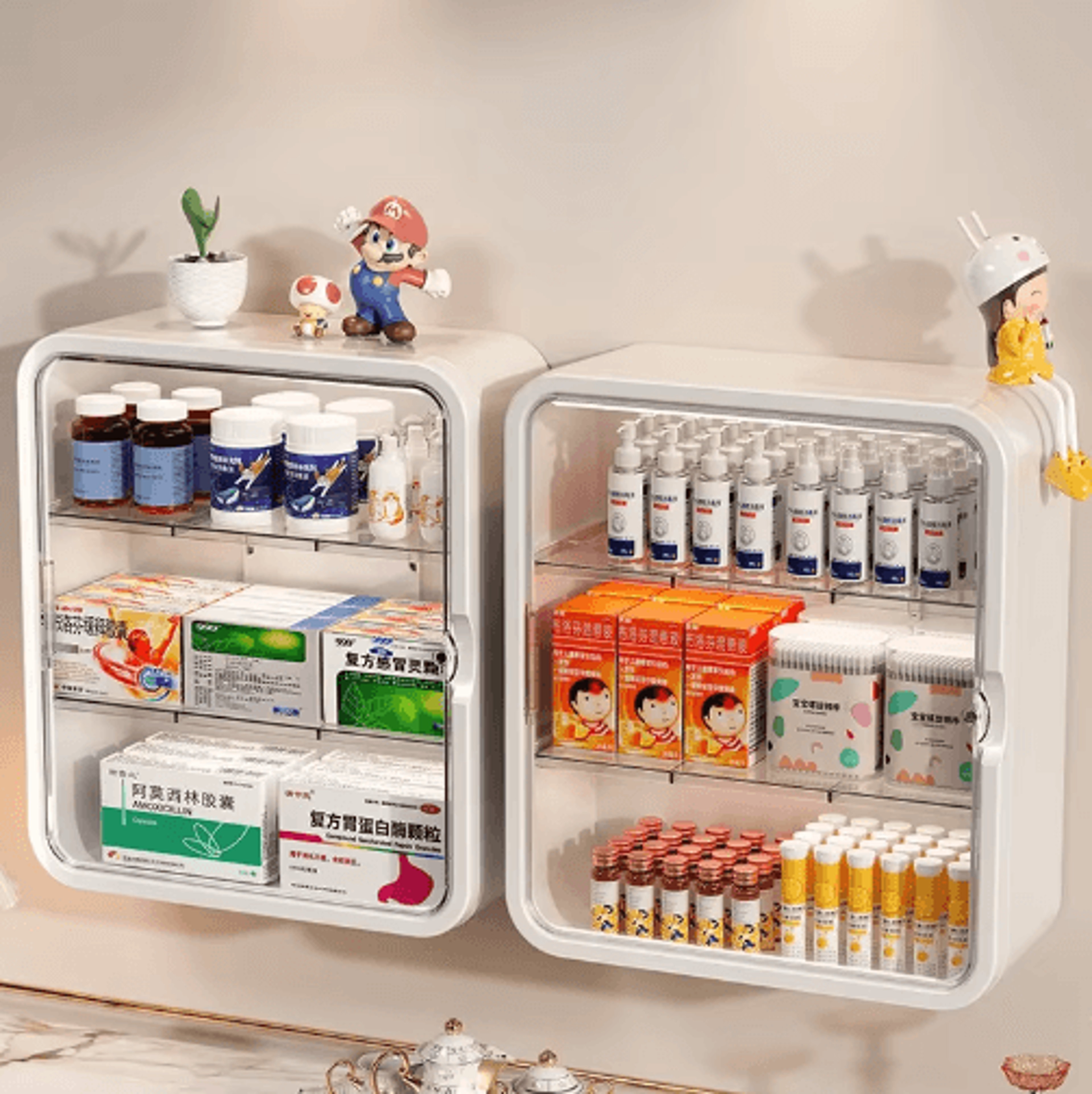 NoDrill Wall Mounted Medicine Cabinet  MultiLayer Storage Organizer For Bathroom Kitchen  Home 7