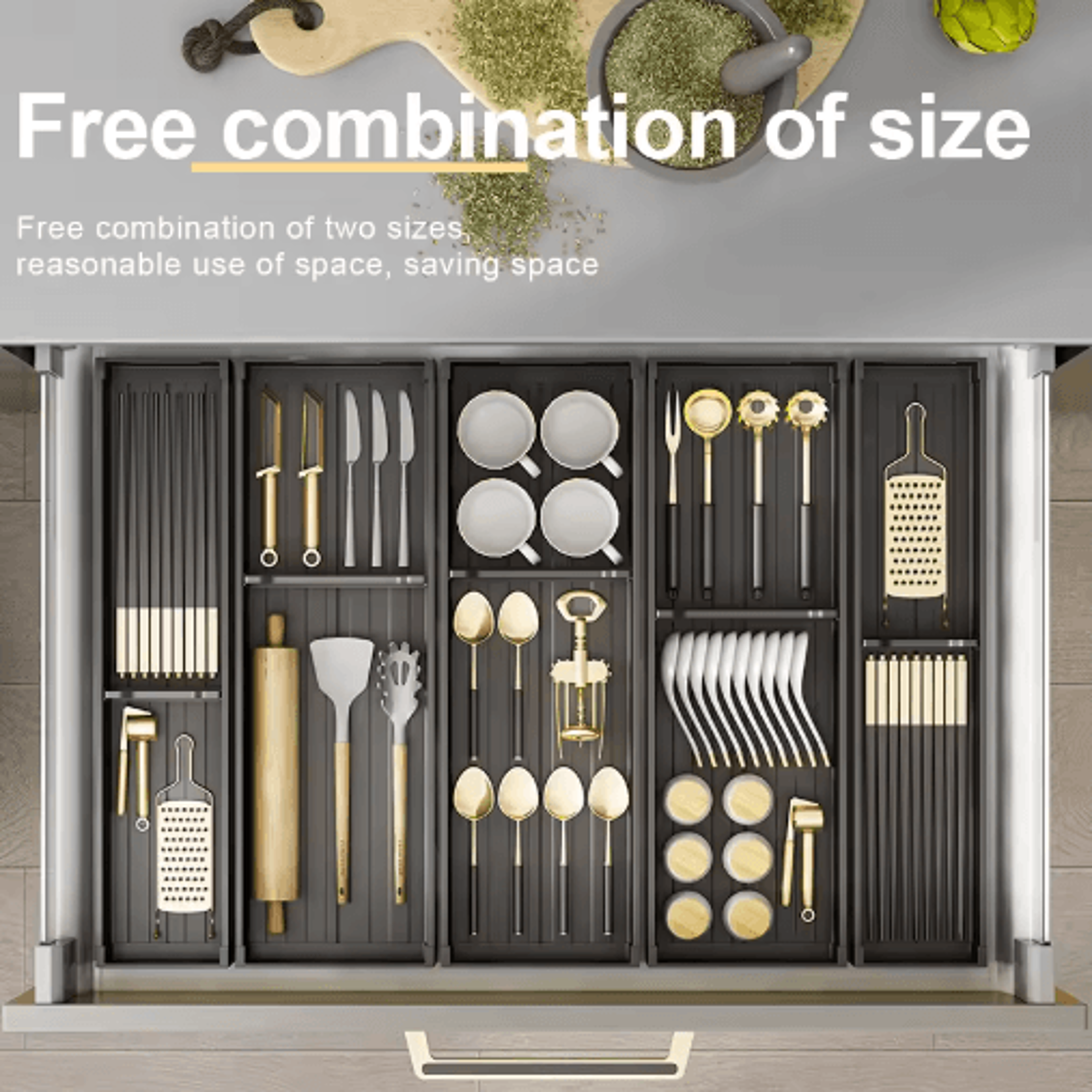 Adjustable Retractable Dish Drying Rack Under Cabinet Kitchen Dish Organizer With Spoon  Chopstick  15