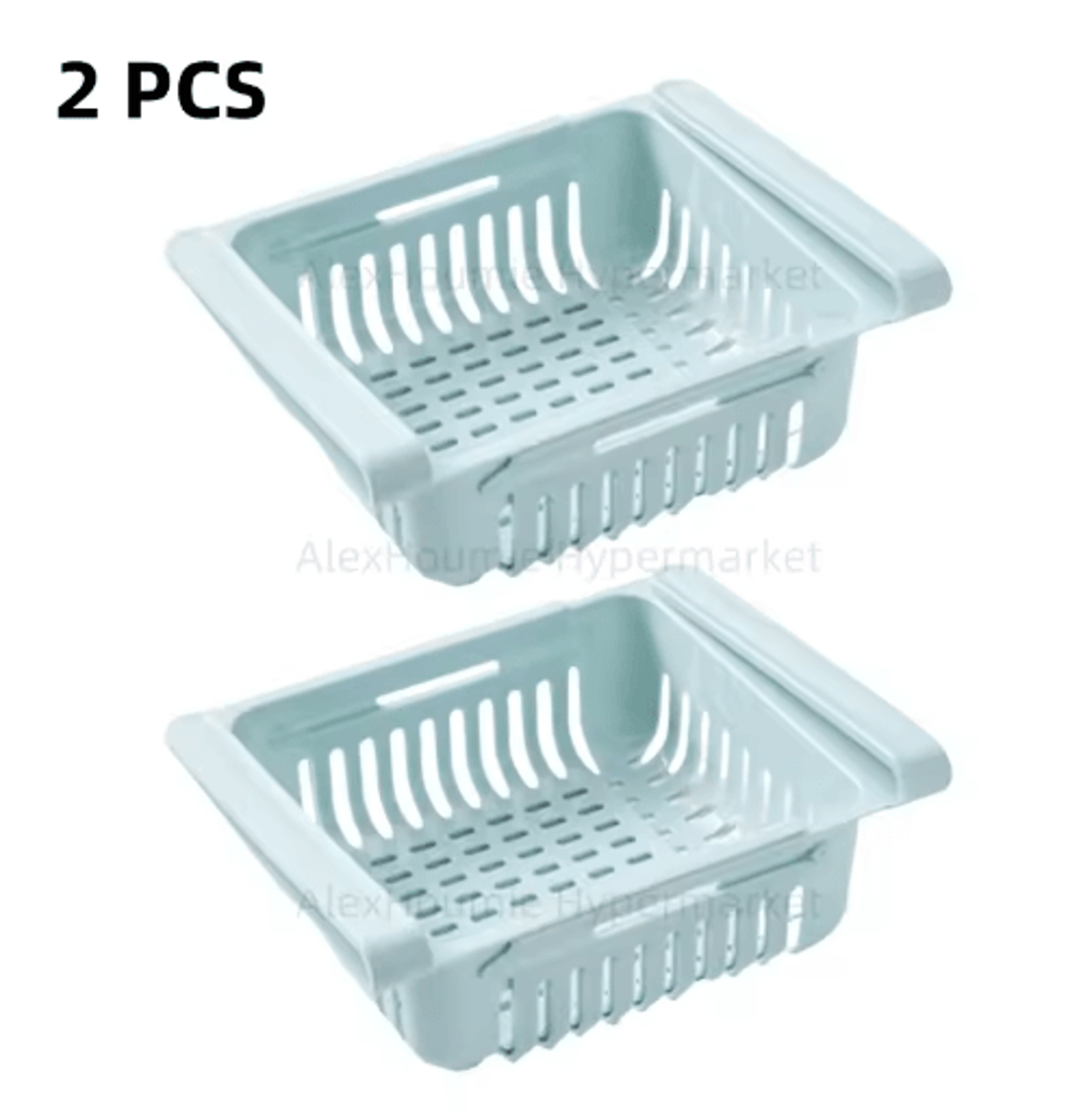 2Pack Retractable Refrigerator Hanging Drawer Organizer PullOut Fridge Storage Boxes With Sliding S 8