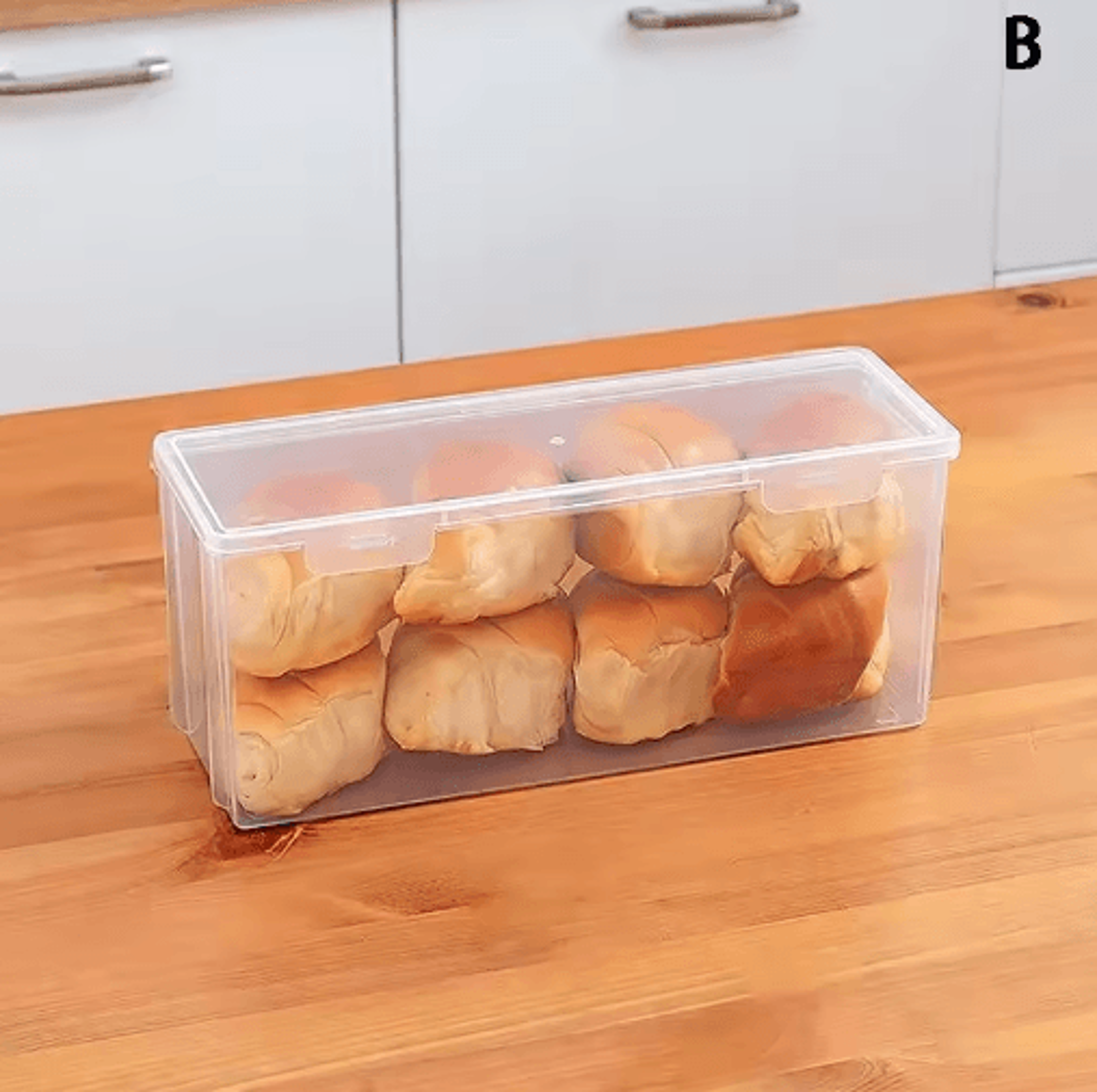 Airtight Bread Storage Box Clear Bread Keeper  Cake Container For Kitchen And Refrigerator 2