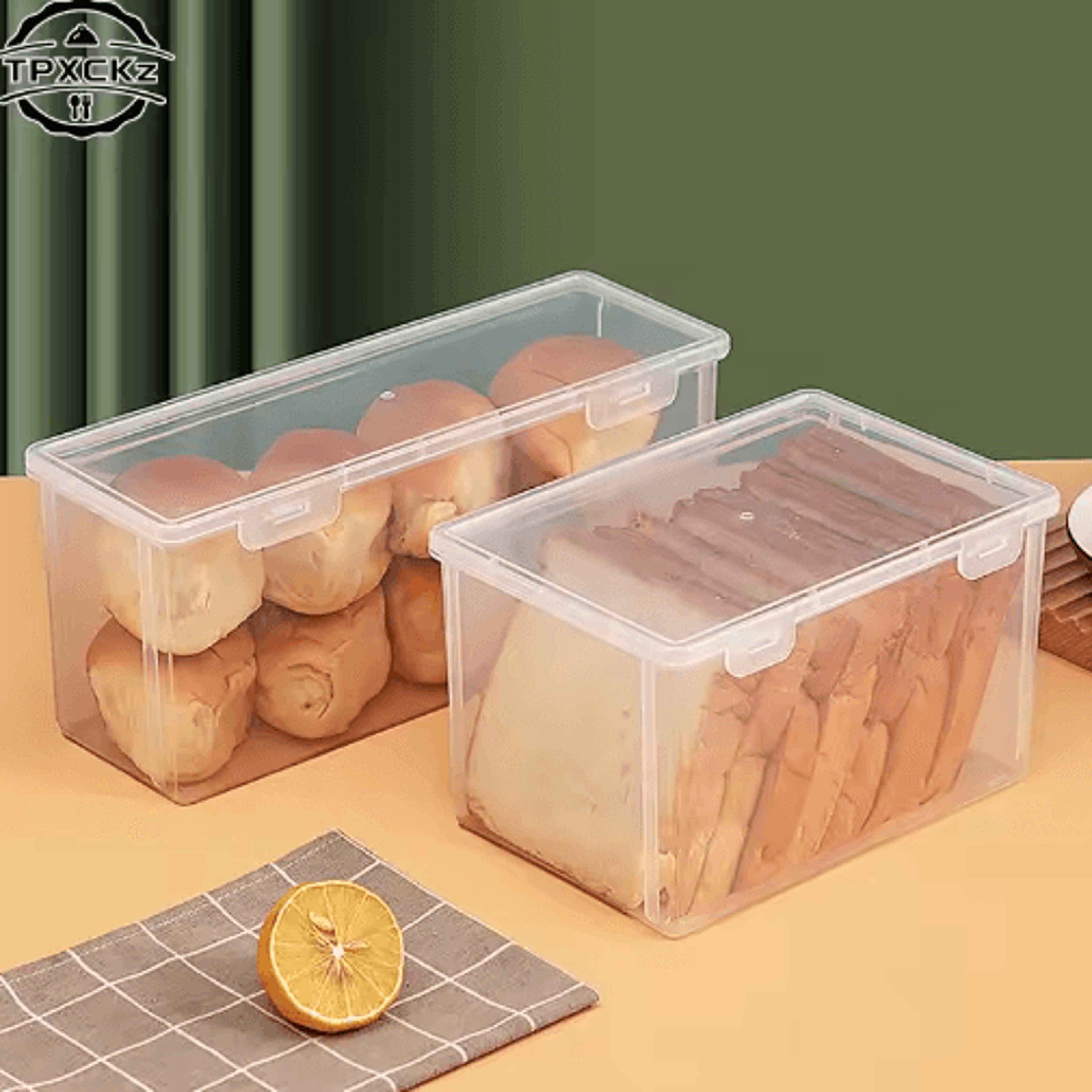 Airtight Bread Storage Box Clear Bread Keeper  Cake Container For Kitchen And Refrigerator 4