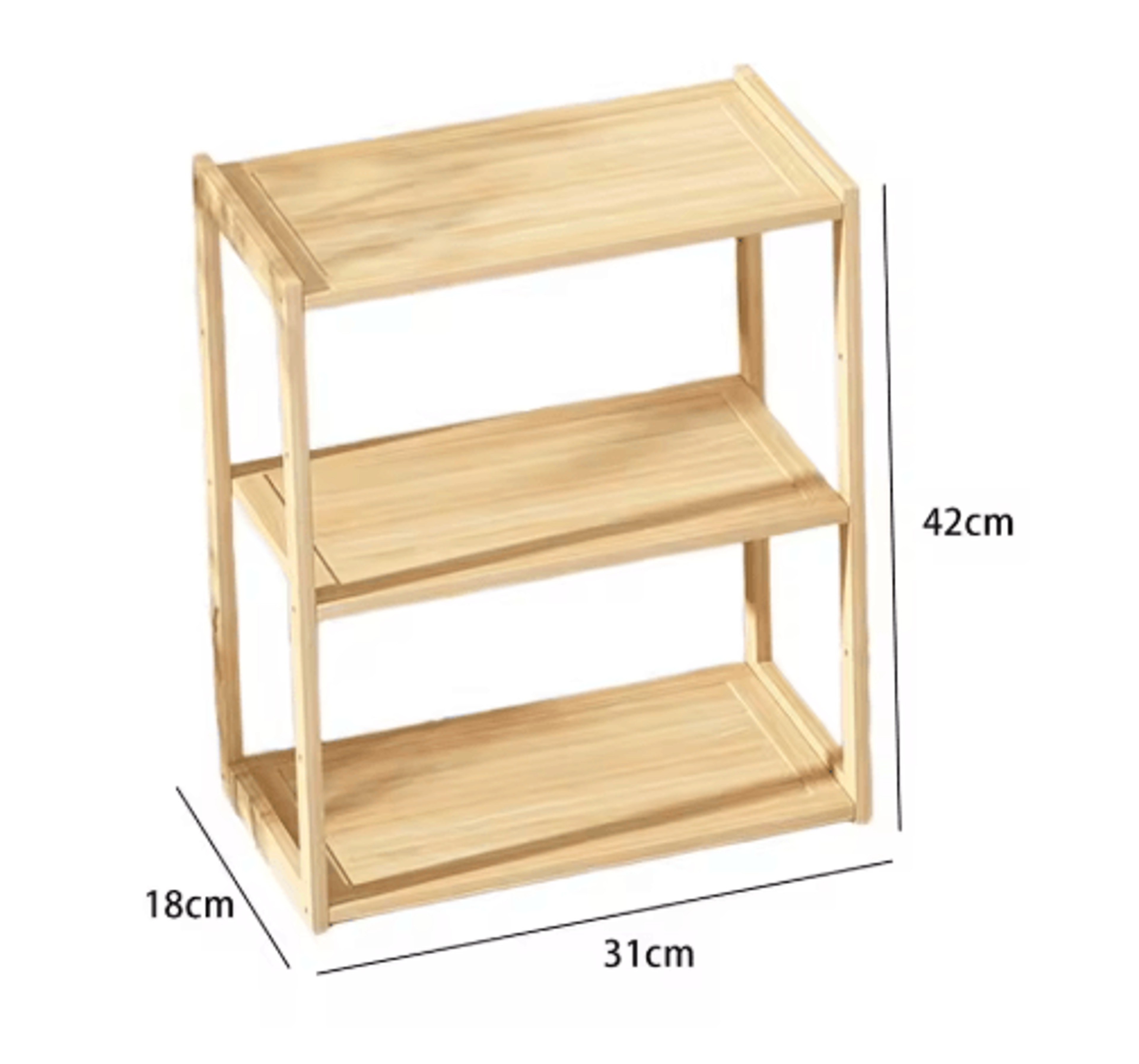 Rustic Wooden Desktop Organizer  Tabletop Display Shelf  Countertop Storage Rack For Home  Office 1
