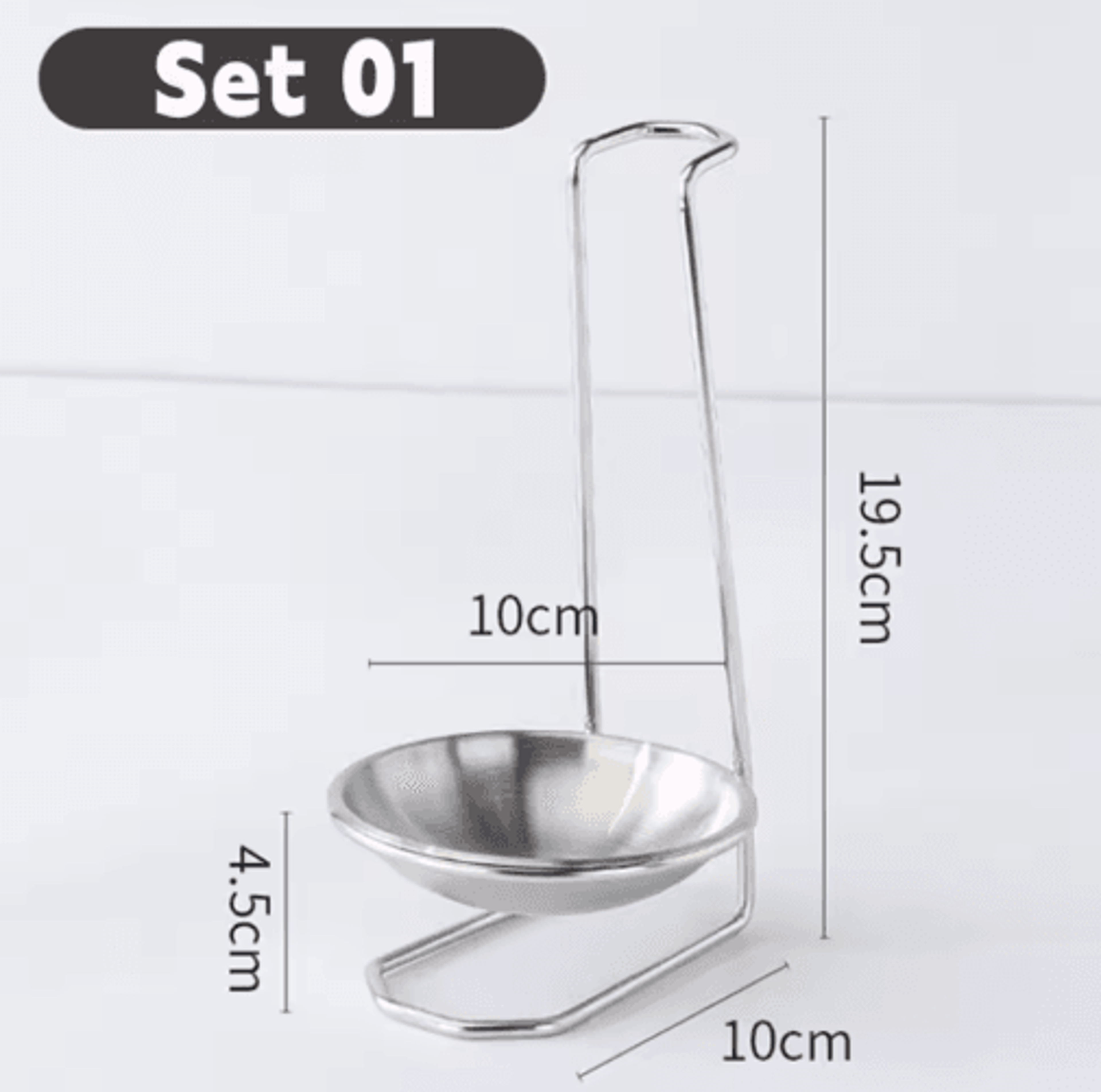 Vertical Ladle  Spoon Rest Stand  SingleDouble Kitchen Utensil Holder For Countertops 4