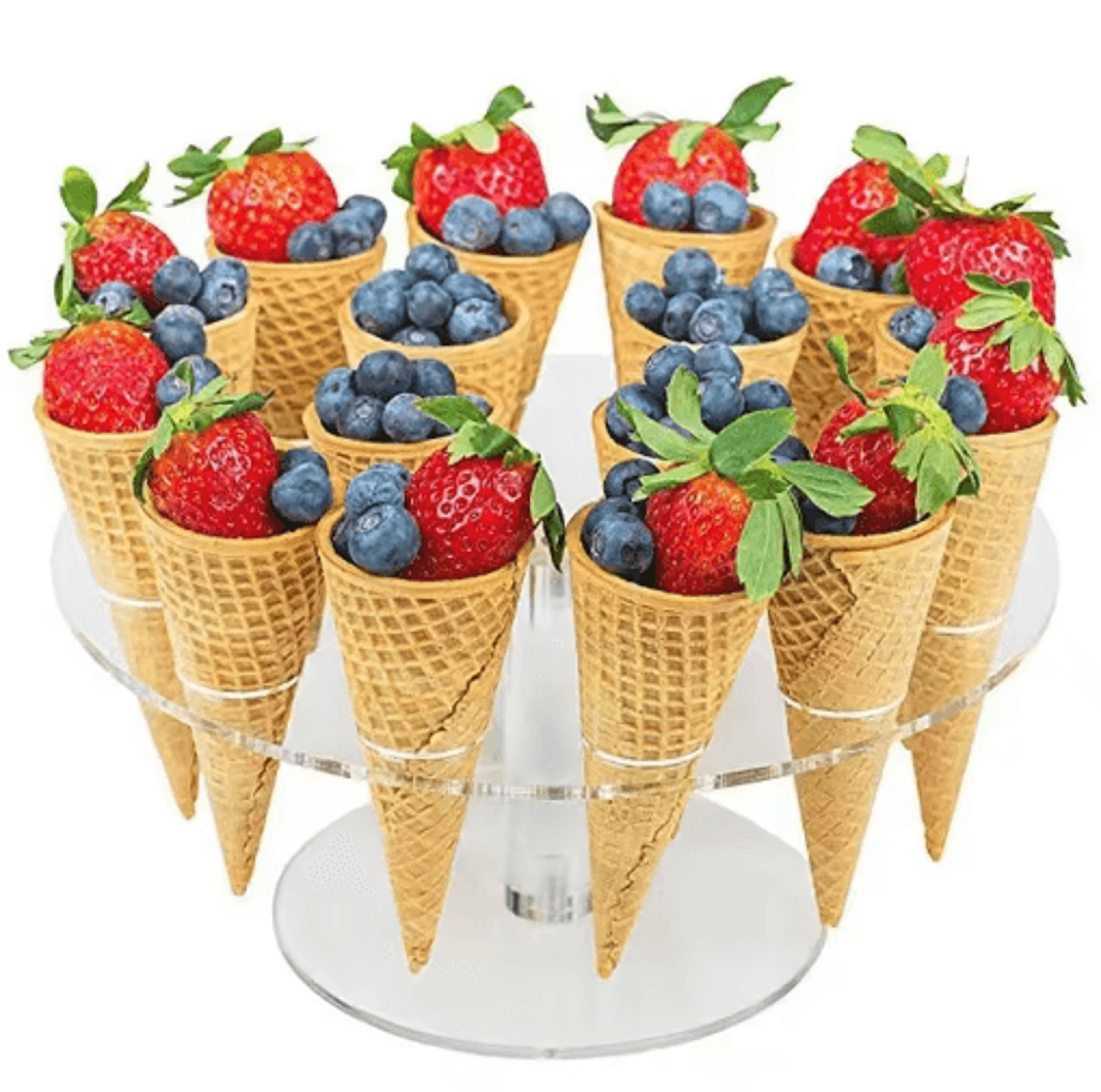 Acrylic Ice Cream Cone Stand Transparent Dessert Display Rack With 4616 Holes For Parties  Events 0