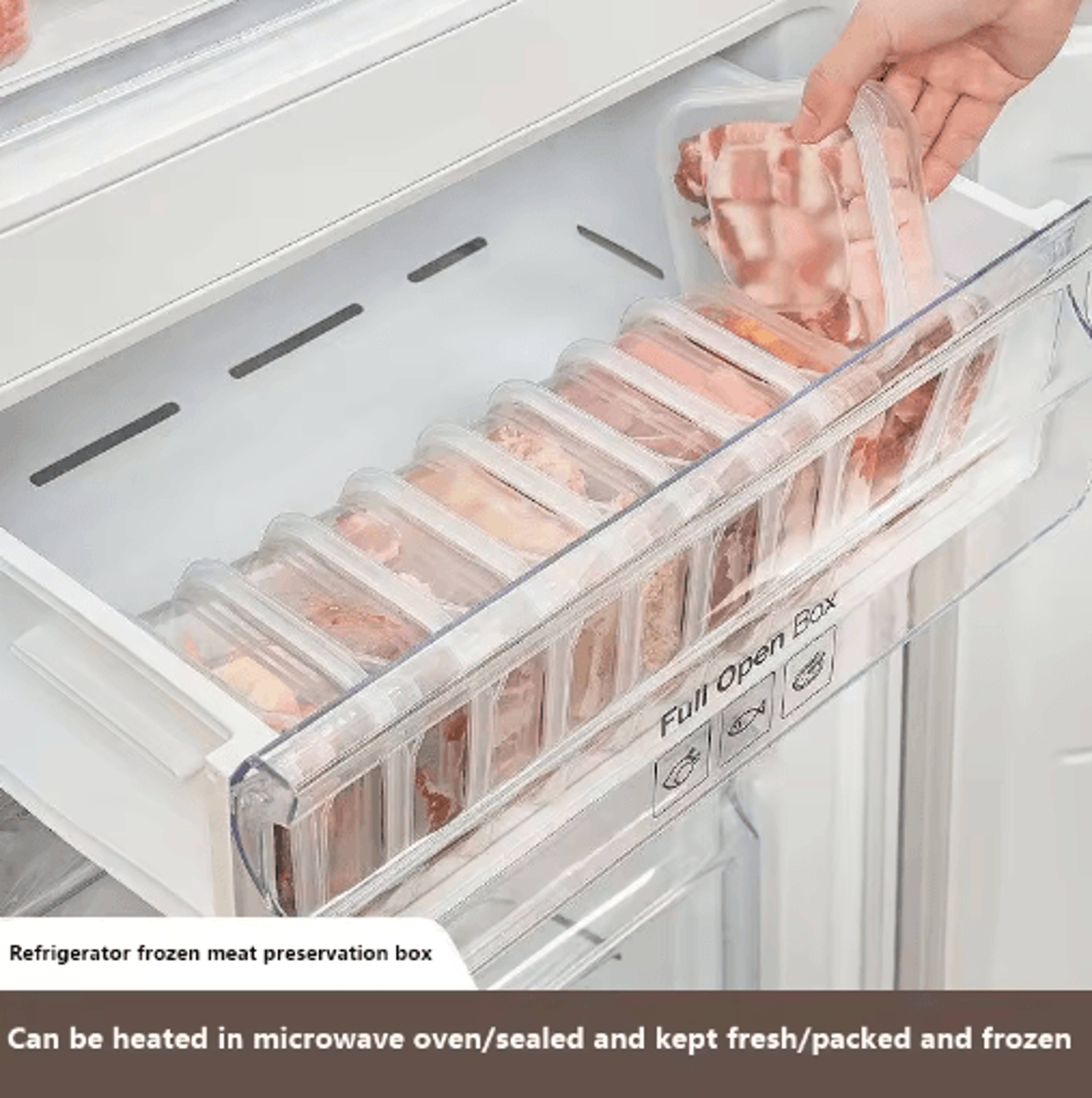 FoodGrade Freezer Storage Containers Sealed Meat Storage Boxes For Refrigerator Organization 1 To10 0