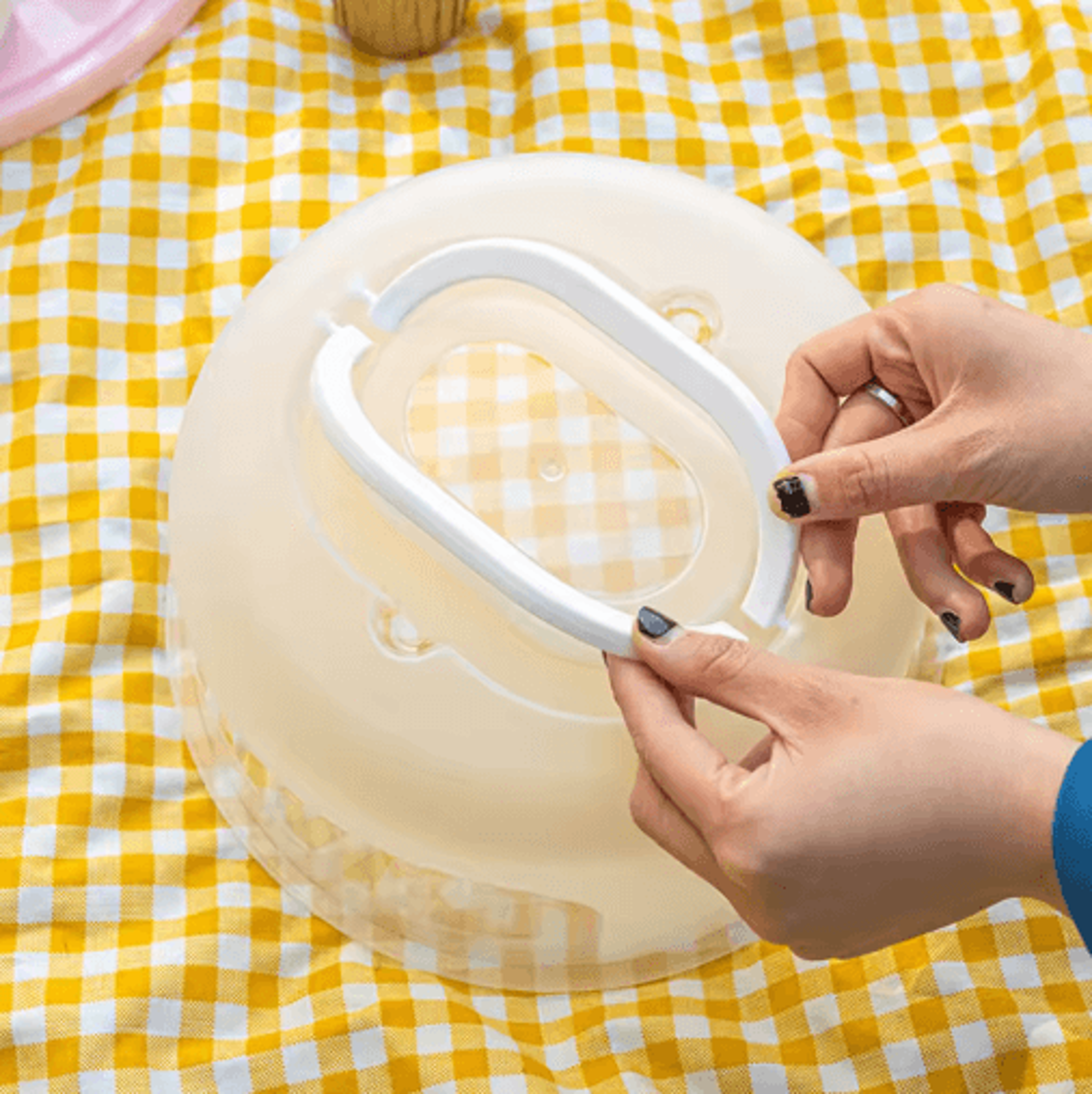 Plastic Cake Carrier With Foldable Handle  Cake Storage Container With Serving Tray  Secure Lid 11