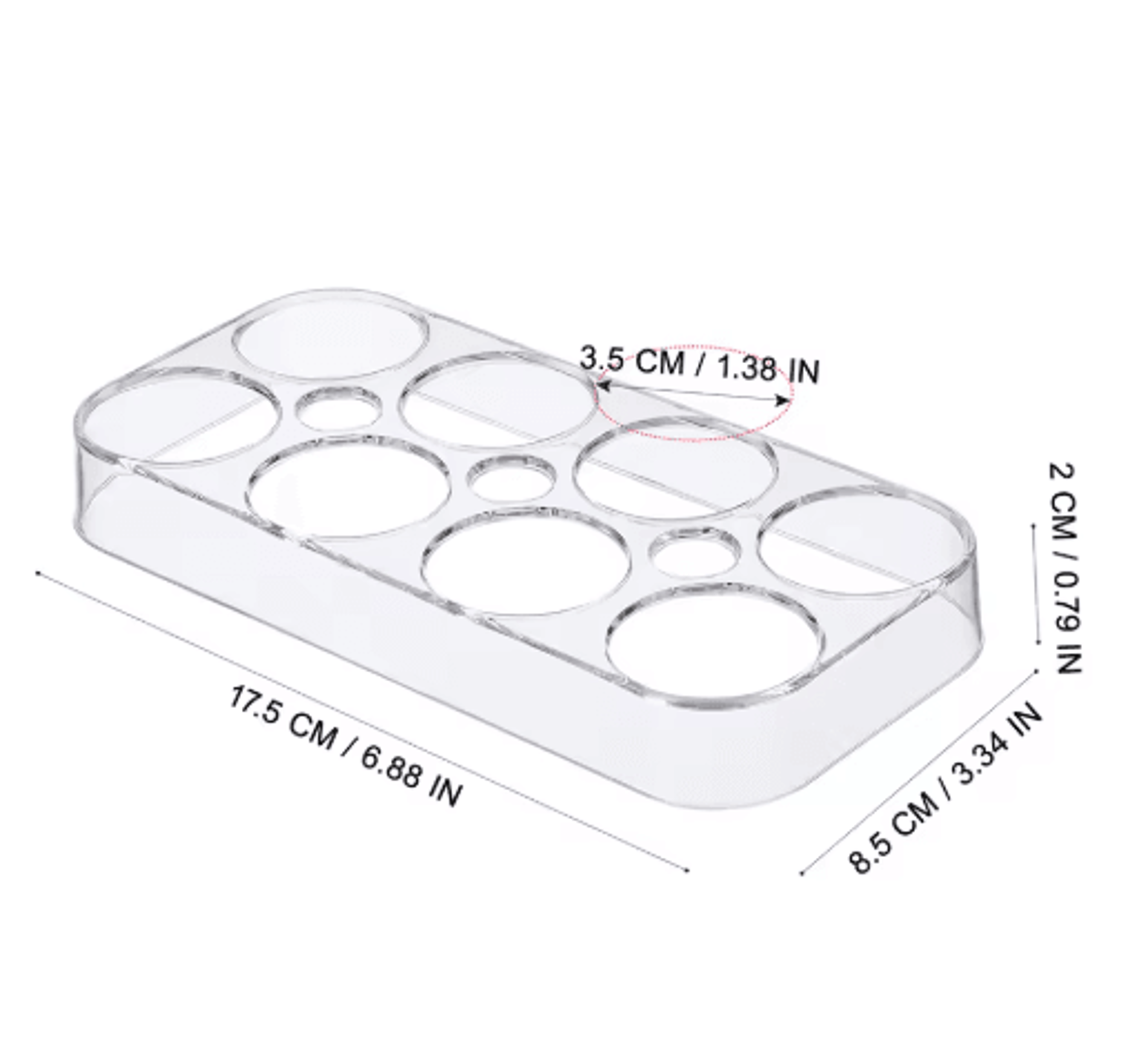 68 Grid Egg Storage Container  Refrigerator Egg Holder Tray With Protective Lid 1