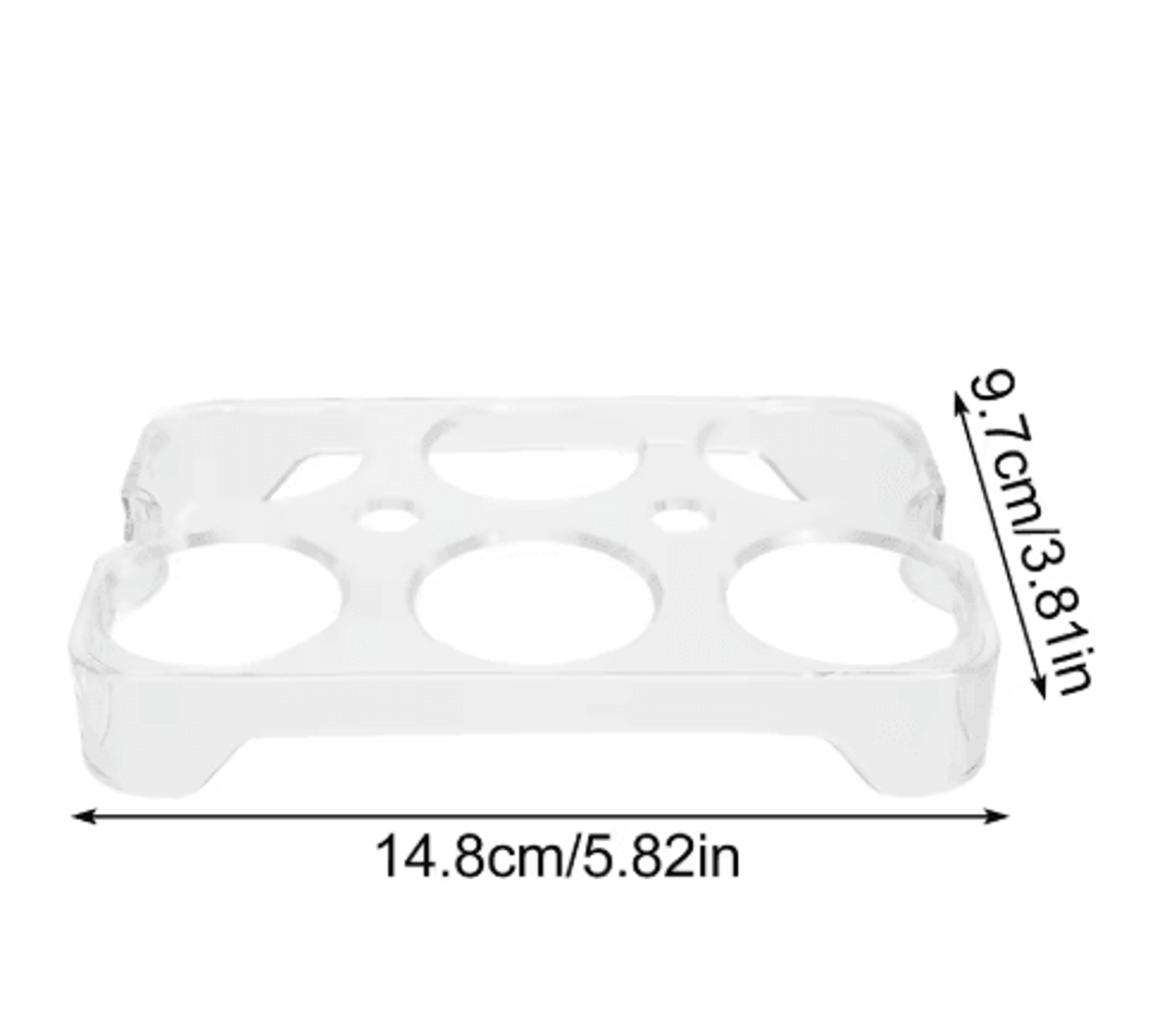 68 Grid Egg Storage Container  Refrigerator Egg Holder Tray With Protective Lid 2