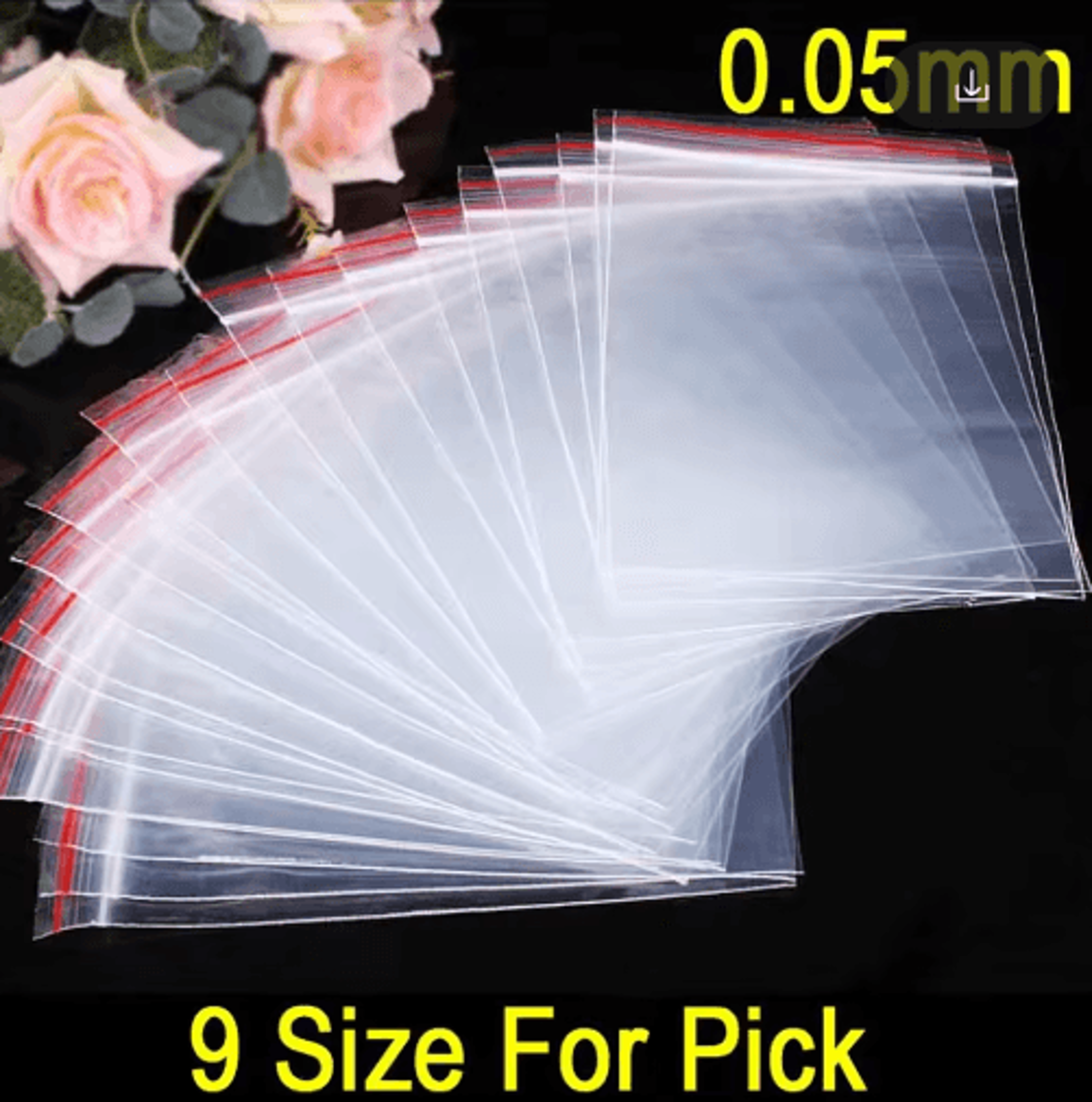 100Pack Reclosable Zip Lock Bags  Clear Plastic Storage Bags For Organizing  Food Storage 0
