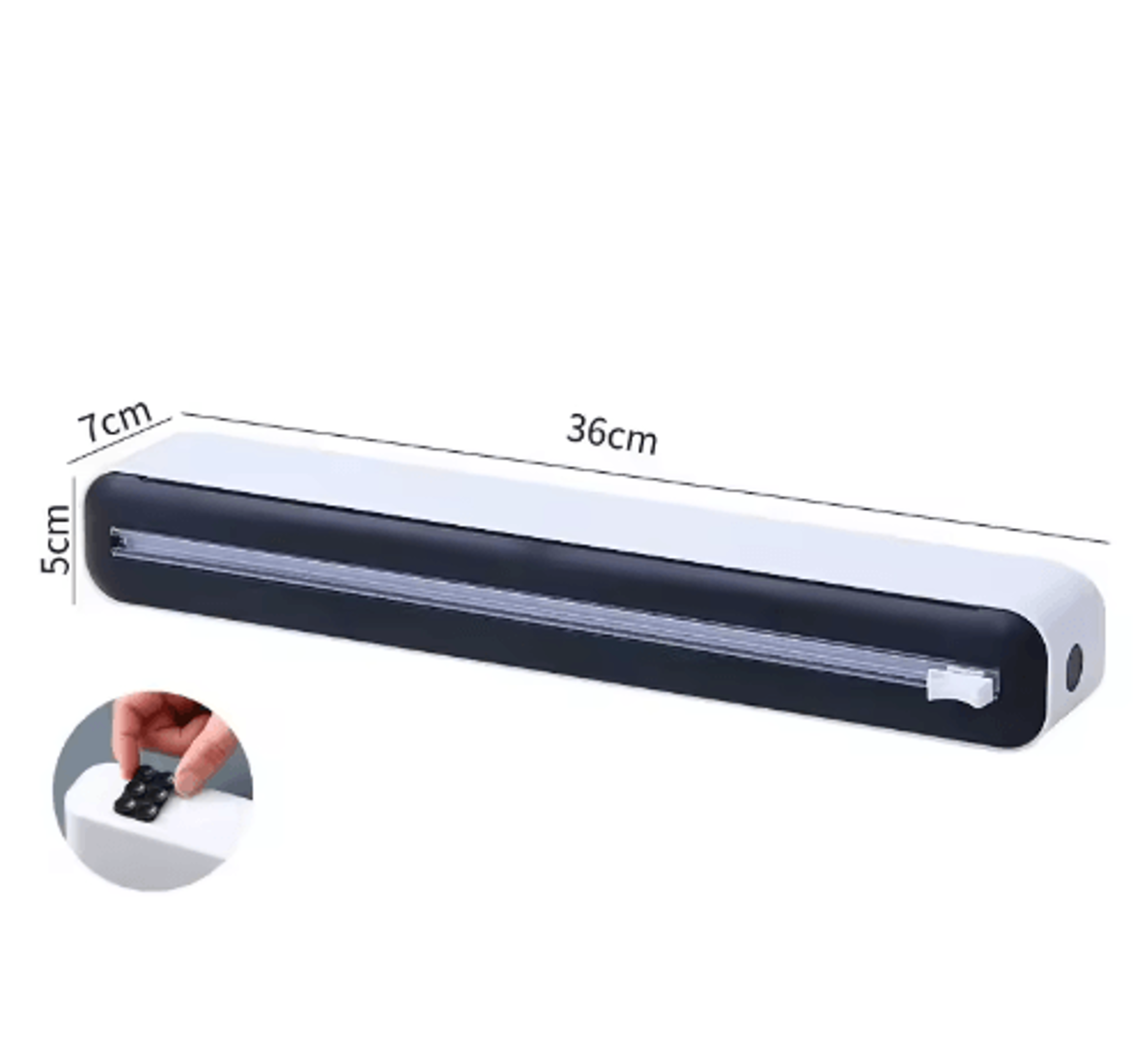Kitchen Cling Film Cutter  Plastic Wrap Dispenser  SuctionMount Food Wrap Cutting Box 5