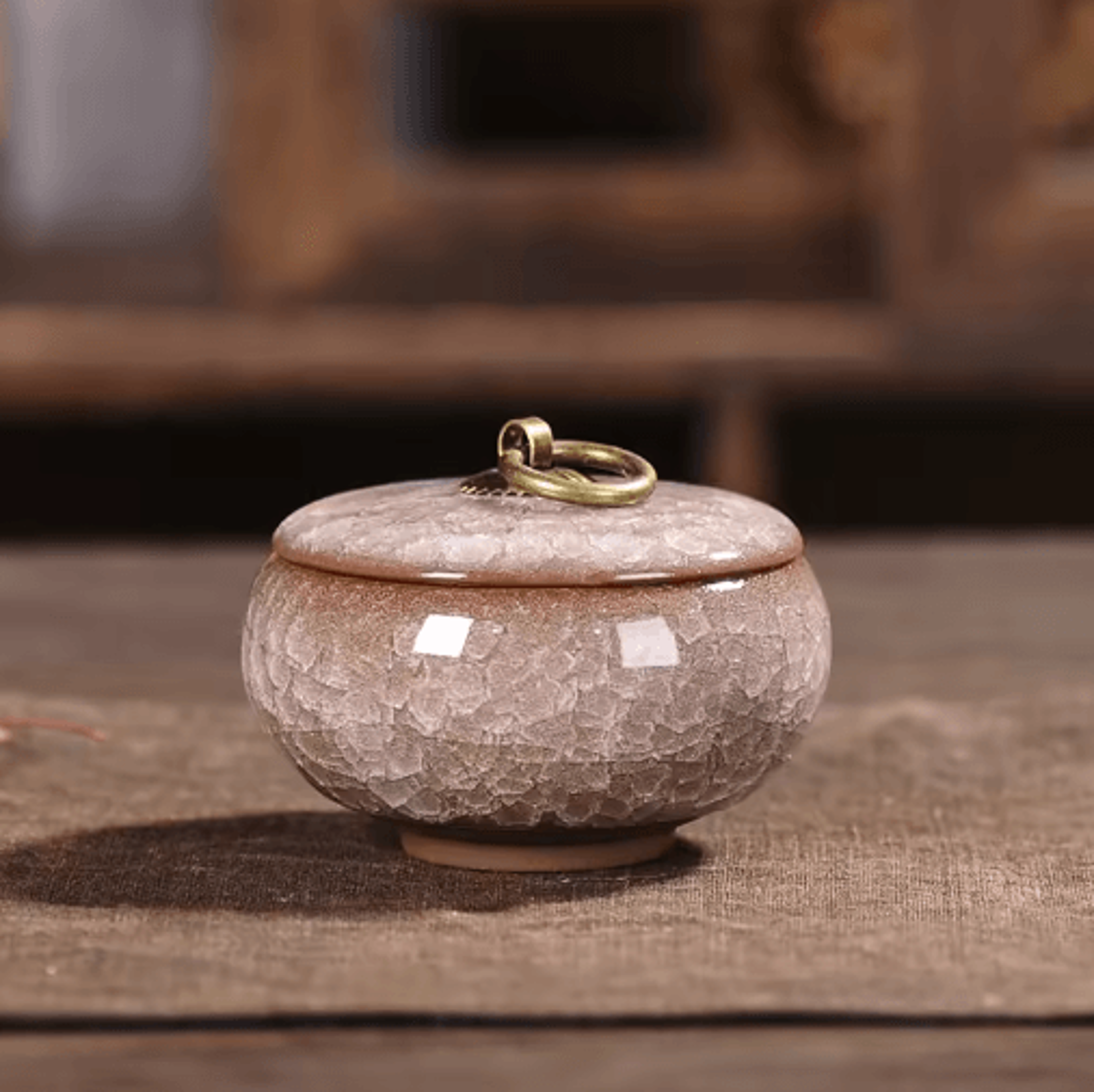 Mini Ceramic Tea Coffee  Sugar Storage Jar  Decorative Kitchen Canister For Fresh Food Storage 6
